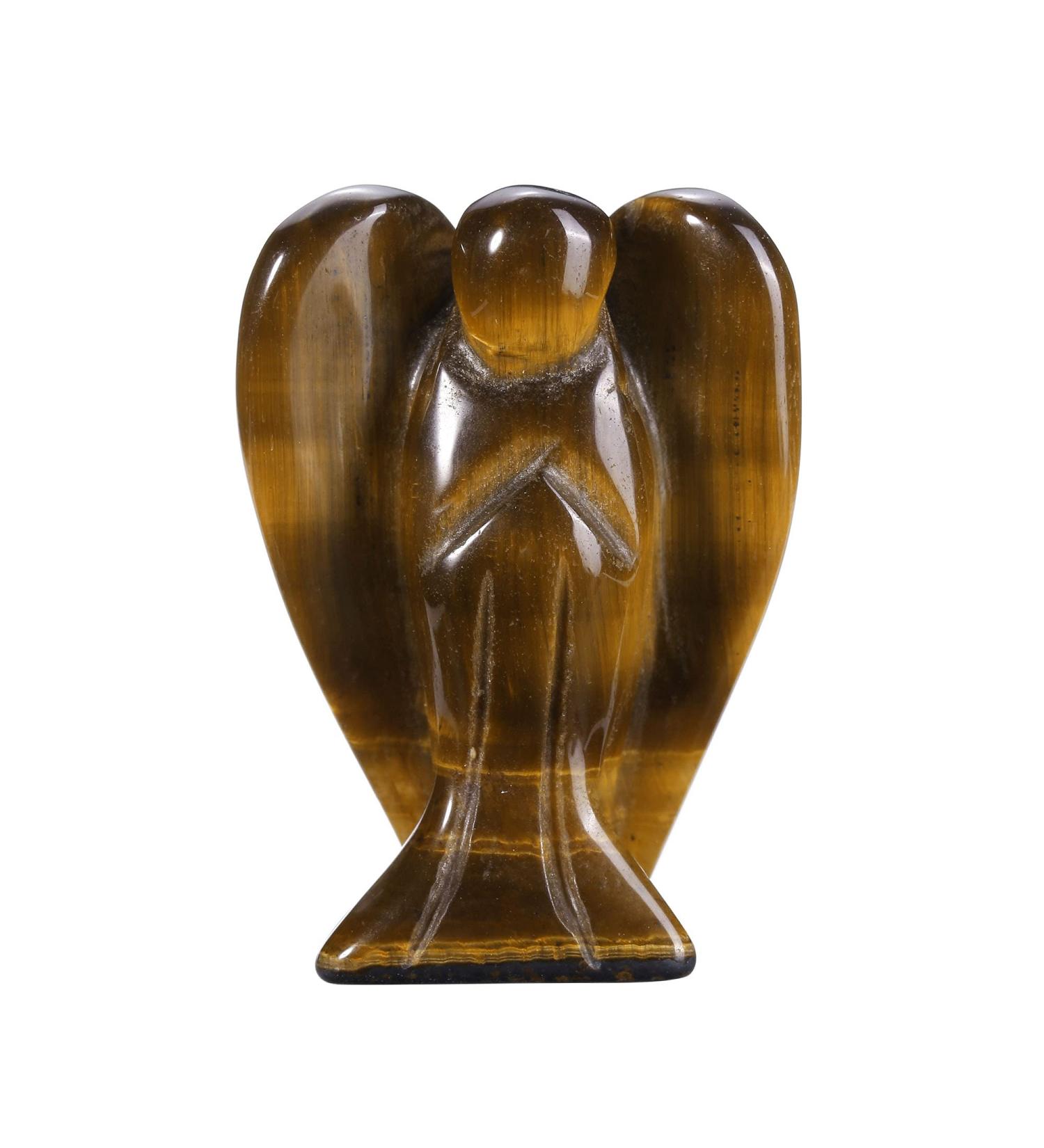 CrystalTears Tiger Eye Guardian Angel: Healing Stone Figurine for Home Decor & Meditation - Perfect Christmas Gift - Buy Online on GoSupps.com