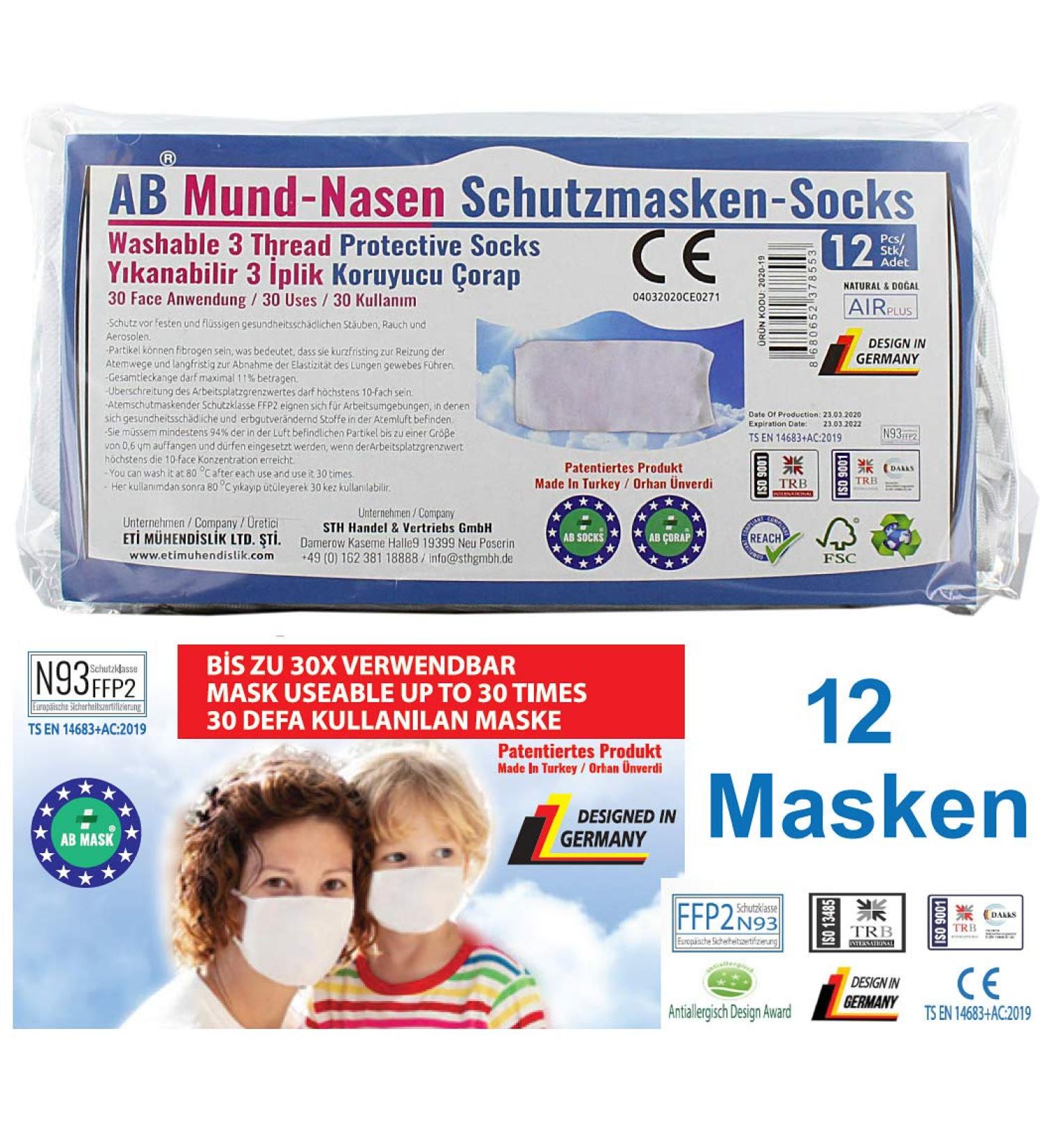 Veova 2x Fine Dust Masks - Washable & Reusable Respirator Mouth Masks (Up to 30 Uses) | International Shipping Available - Buy Online on GoSupps.com