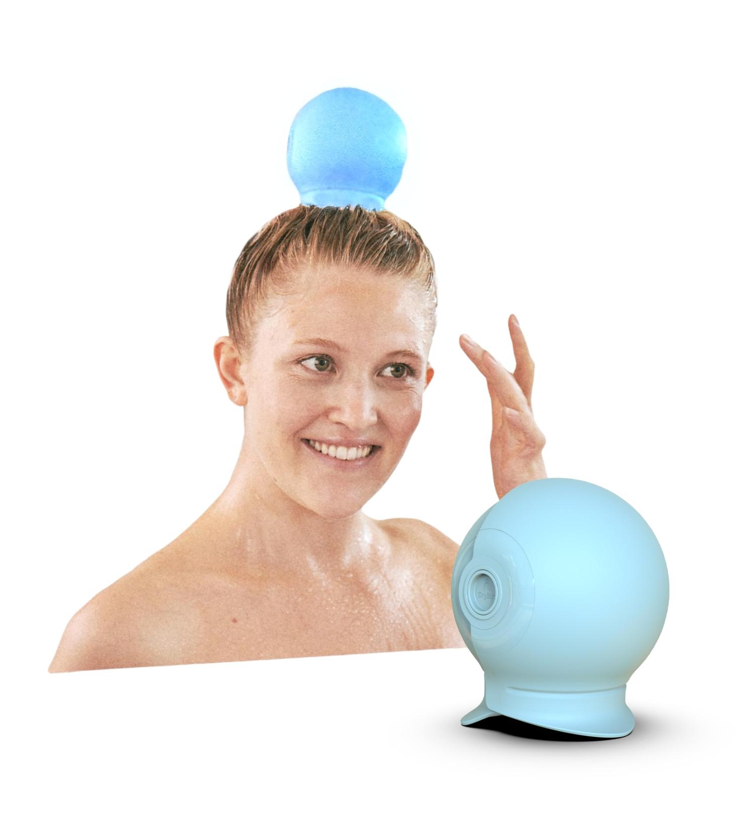 Drybun Cenote Blue - Sustainable Shower Hood for Medium/Long Hair | Quick Hair Drying Splitting & Breakage Protection | Eco-Friendly & Recyclable - Buy Online on GoSupps.com