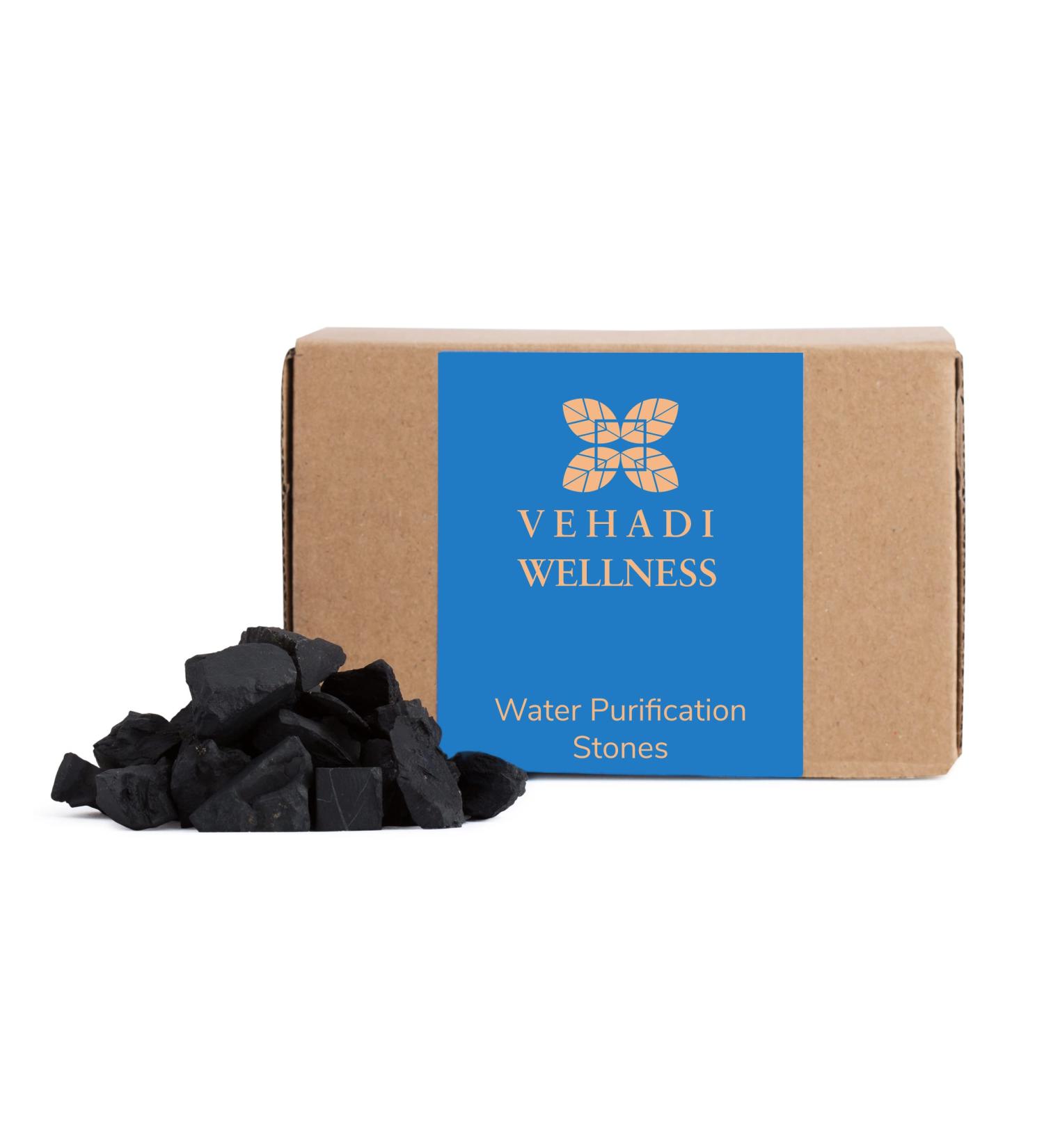 Slungite Stones for Water Purification - 1000g | Scorchit Chips for Crystal Water Bottles | Sustainable Home & Wellness - Buy Online on GoSupps.com