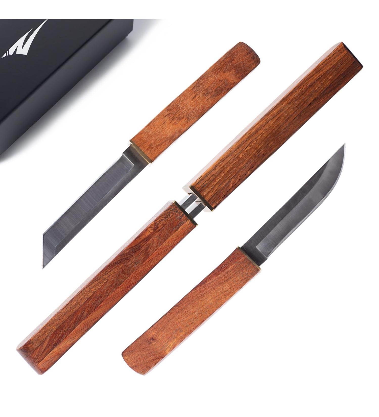Zetterrank 2-in-1 Hunting Knife | Outdoor Tanto Knife with Sheath | Legal in Germany | Premium Japanese Camping Tool - Buy Online on GoSupps.com
