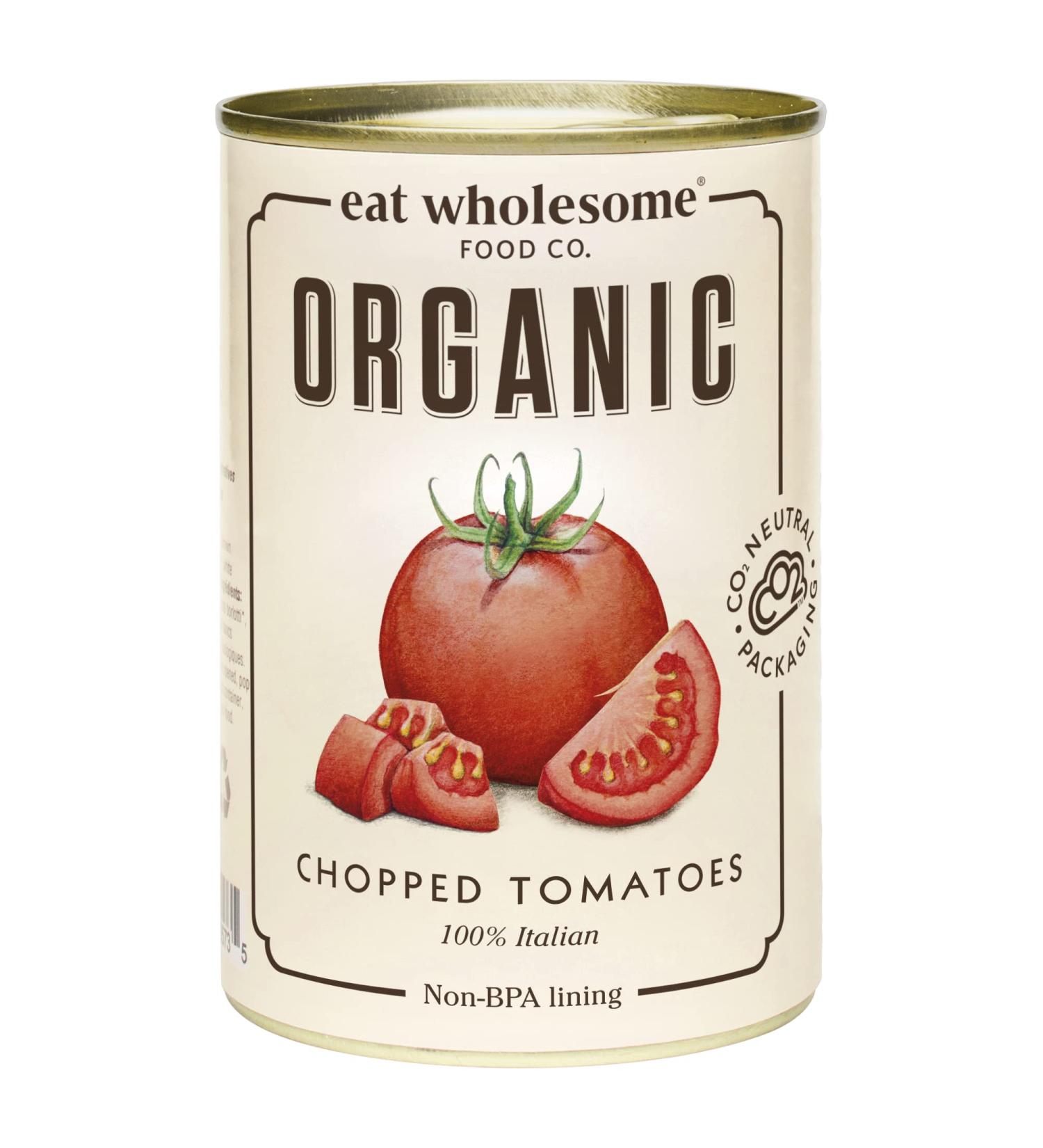 Buy Eat Wholesome Organic Peeled Tomato Pieces - 400g (Pack of 12) | Premium Chopped Tomatoes for Cooking | International Shipping Available - Buy Online on GoSupps.com