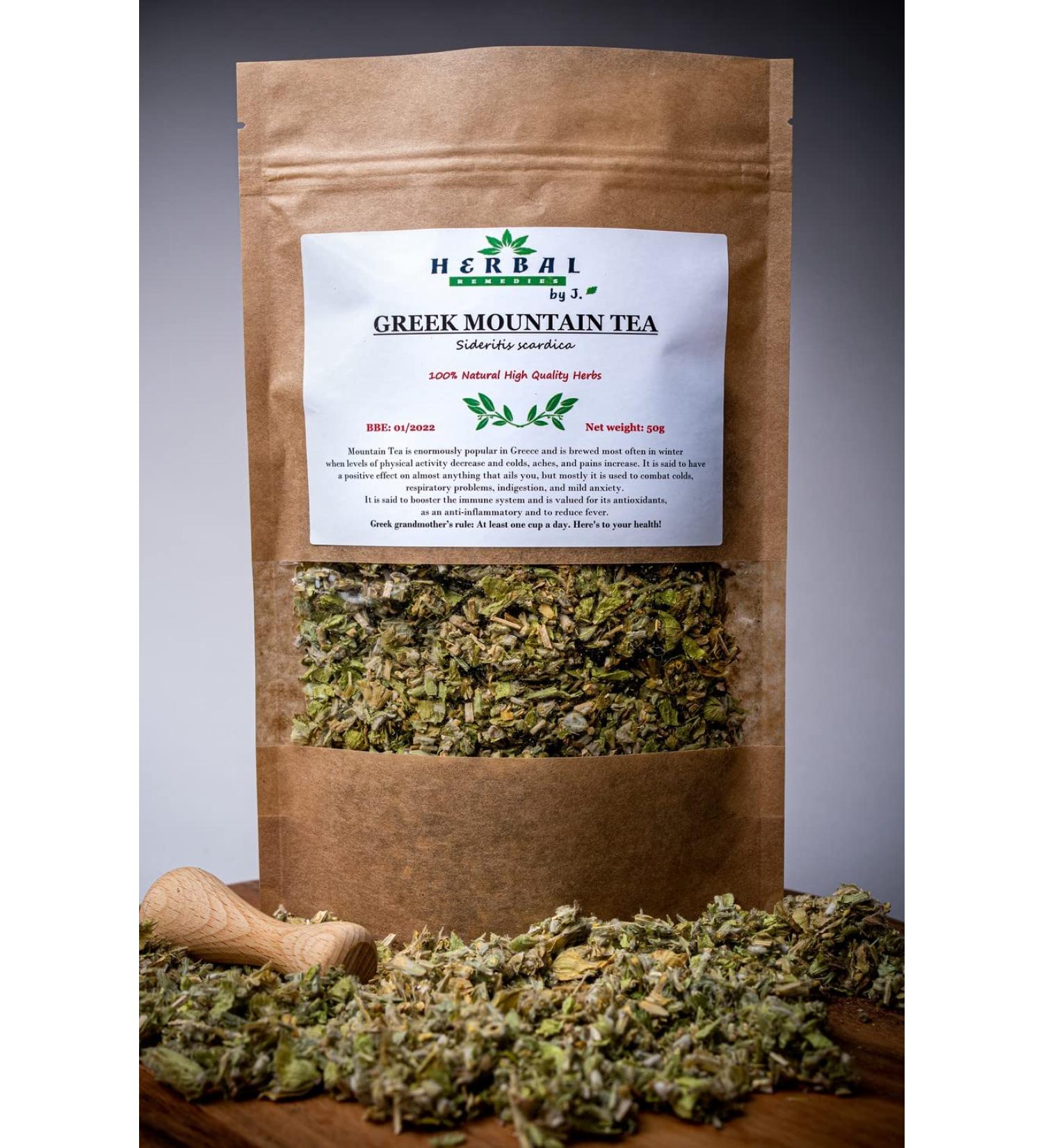Greek Mountain Tea Shepherd Dried Herb - Immune Support - 50g - Sideritis - Herbal Remedies by J. - Gojnik - Buy Online on GoSupps.com