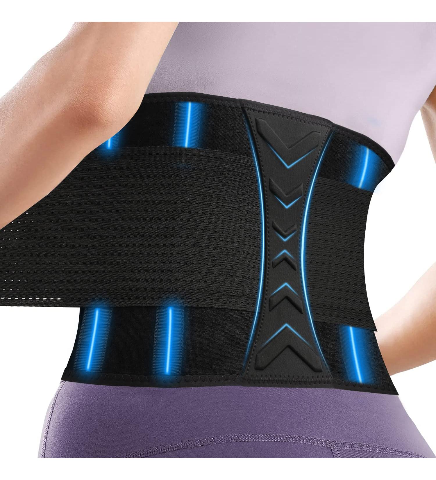 AONOKOY Adjustable Back Brace for Men and Women - Lumbar Support Belt for Lower Back Pain Relief - Breathable and Adjustable - Ideal for Work, Heavy Lifting, Scoliosis, Herniated Disc - Size M (30.5-40 inch) - Buy Online on GoSupps.com