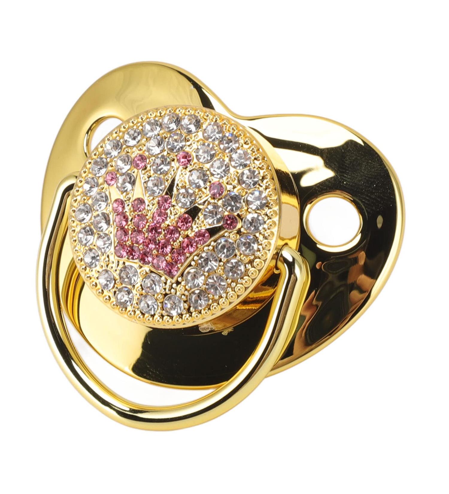 Premium Bling Baby Pacifier - Ultra-Light Soft Silicone for Newborns 6-18 Months - Professional Design - Buy Online on GoSupps.com