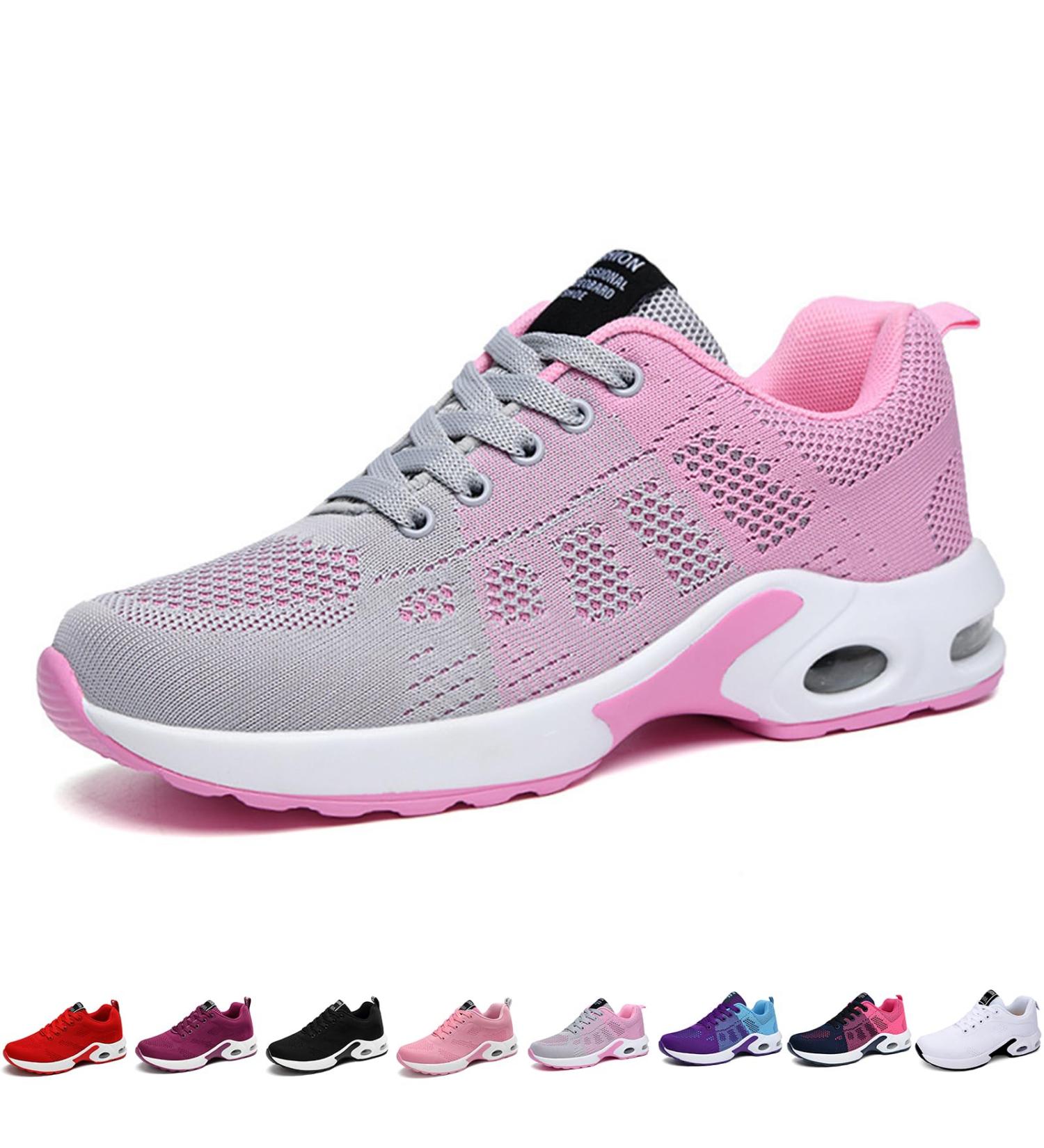 Orthowalk Pain-Free Feet - Lightweight Women's Orthopedic Sports Shoes (41 EU Gray Pink) | Comfortable Walking Footwear - Buy Online on GoSupps.com