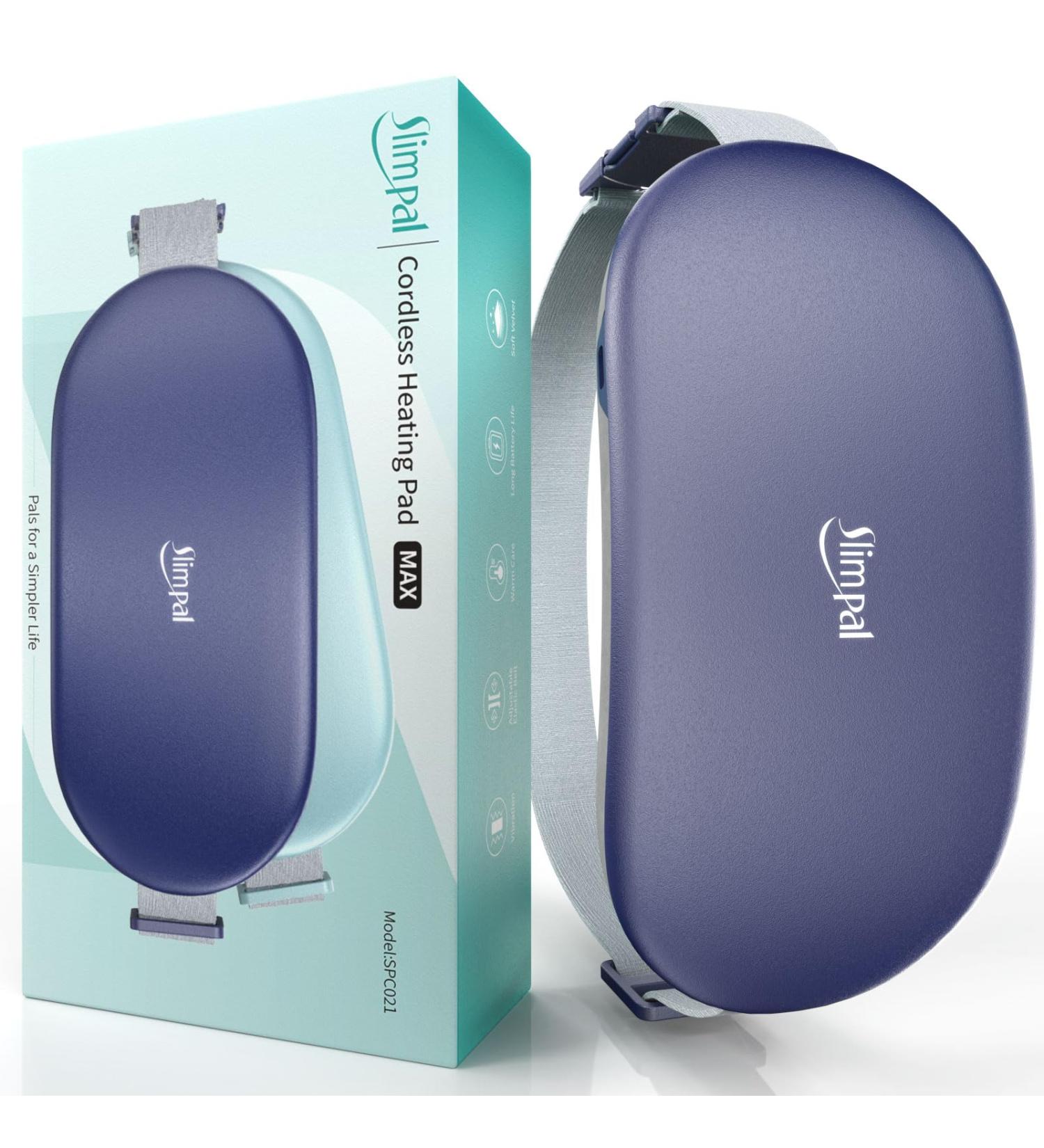 Slimpal Wireless Heat Belt - Large Electric Heating Cushion for Back & Belly Pain Relief | 4 Temperature Levels | Navy Blue - Buy Online on GoSupps.com