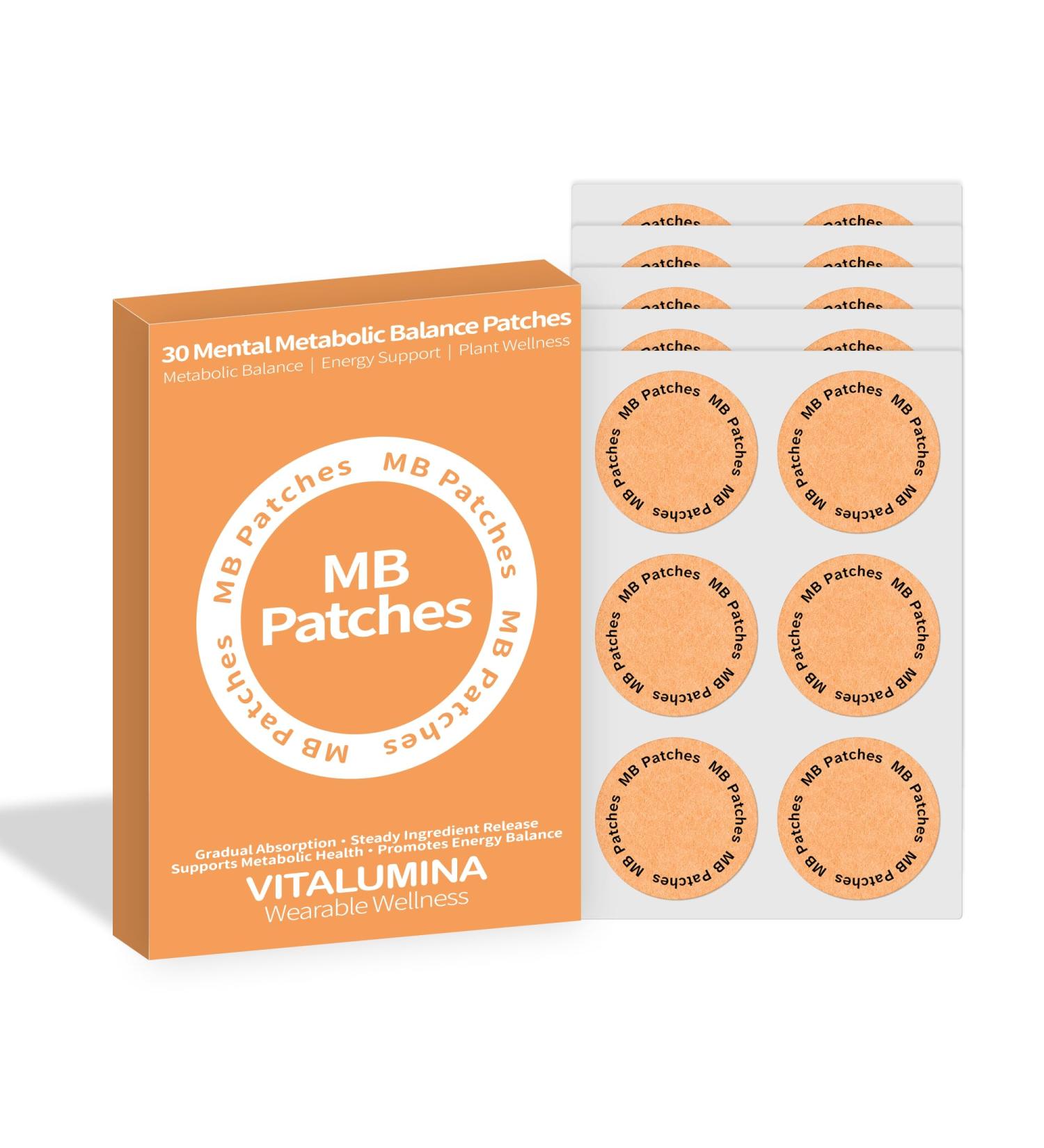 MB Patches | Plant-Based Daily Vitality & Balance Support | Citrus & Green Tea Botanical Blend | Vegan Wellness Patches 30 Count - Buy Online on GoSupps.com