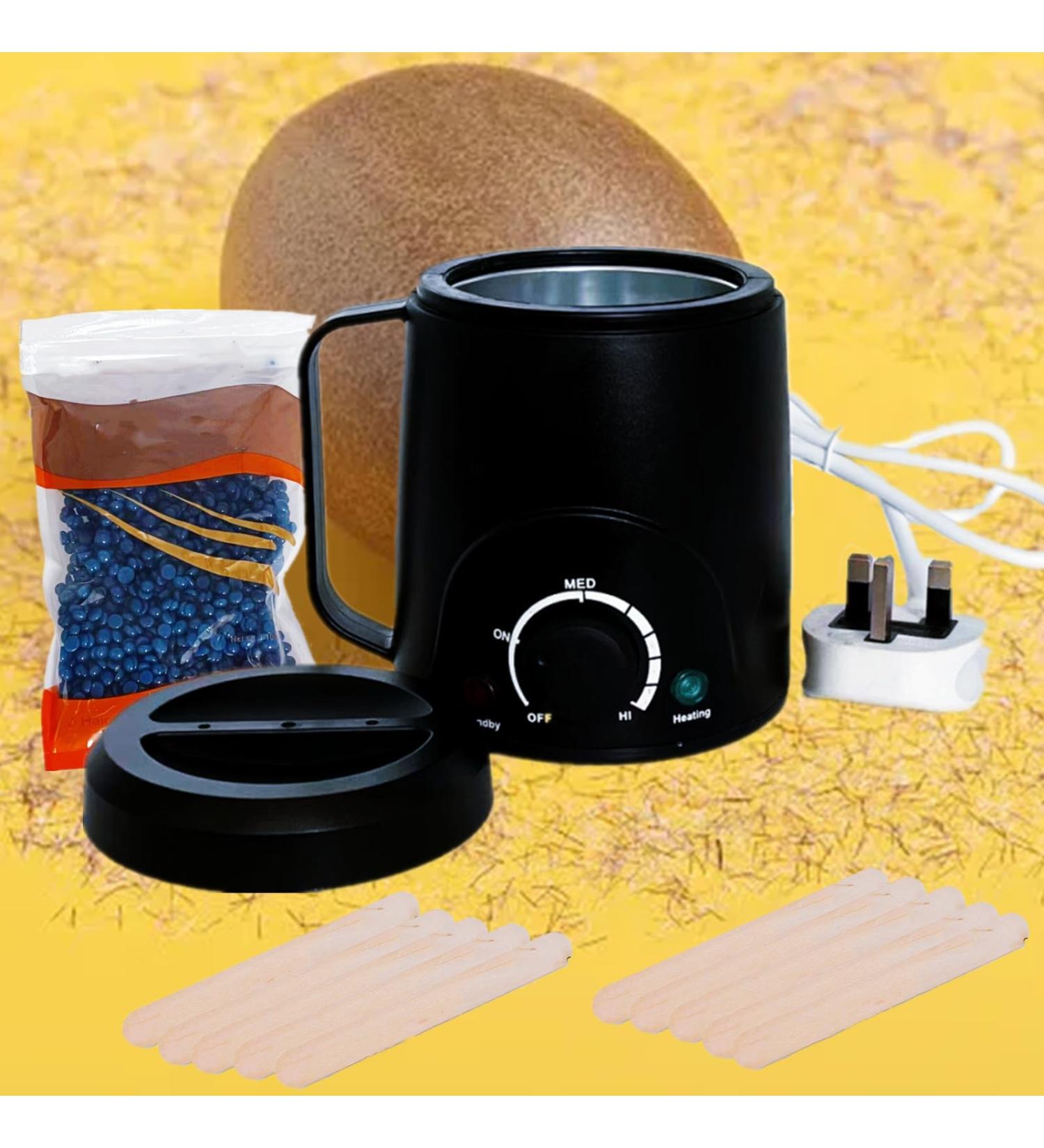 Lrqmte Hot Waxing Kit for Hair Removal Portable Wax Pots for Waxing Professional with 100g Hard Wax Beads Hair Removal Wax Heater for Hair Removal with Handle Temperature Adjustable - Buy Online on GoSupps.com
