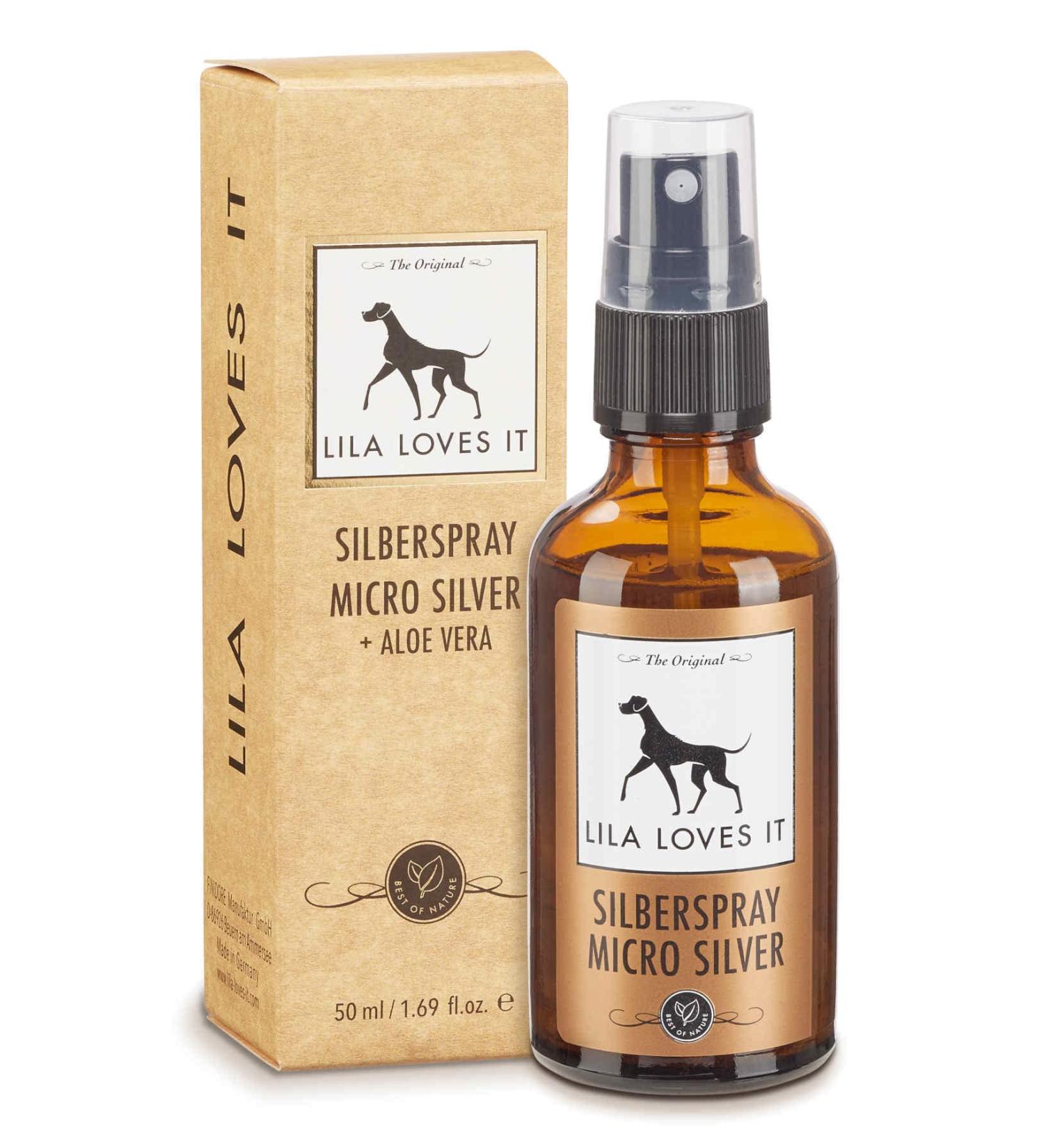 Natural Silver Spray for Dogs - Aloe Vera & Hyaluron | Lila Loves IT 50ml - Cleanses & Regenerates - Buy Online on GoSupps.com