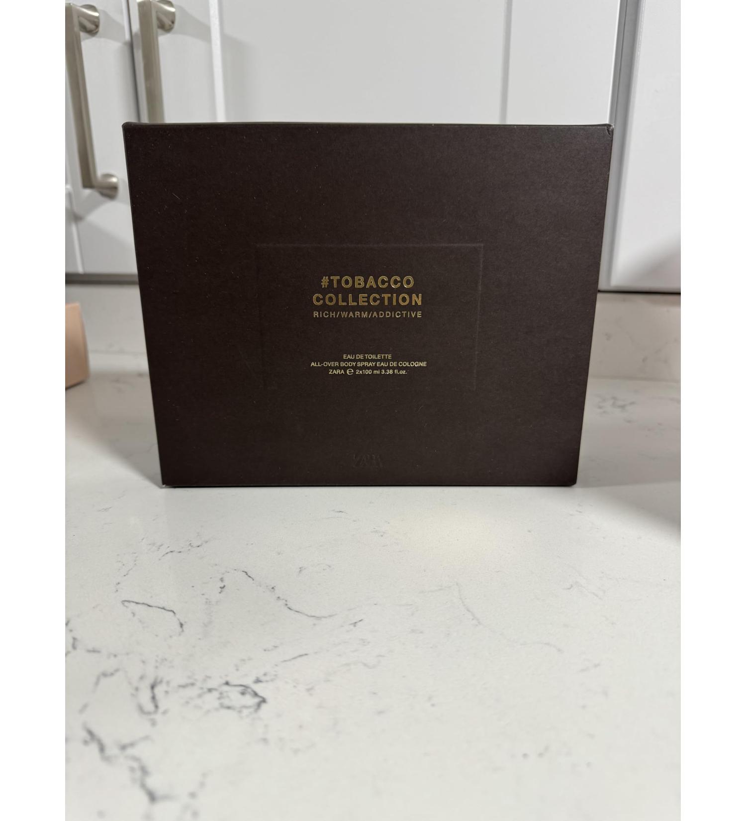 Zara TOBACCO COLLECTION RICH/WARM/ADDICTIVE EAU DE PARFUM 100 ML+ ALL-OVER BODY SPRAY EAU DE COLOGNE 100 ML (2X 3.38 FL. OZ)