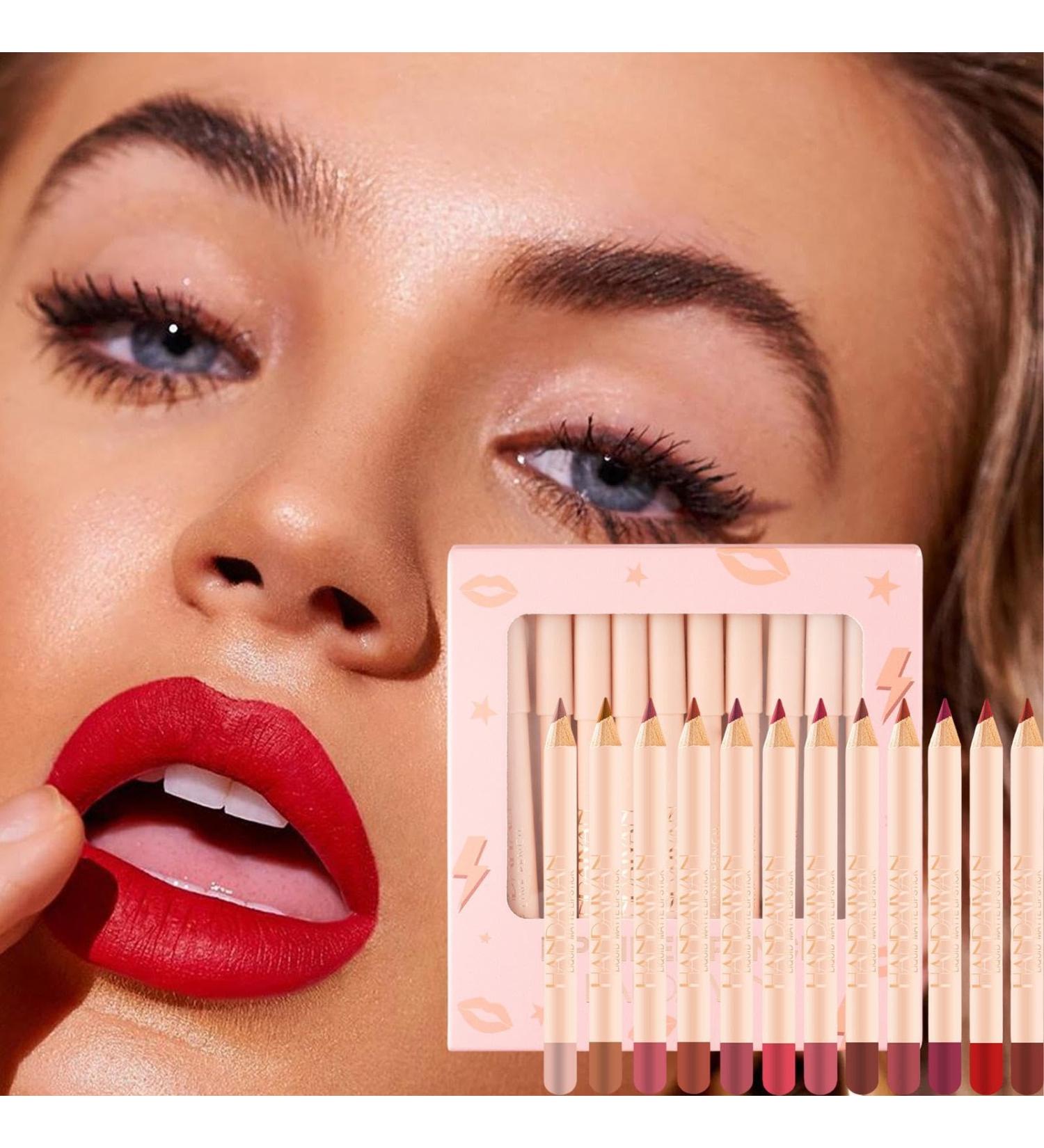 Ziennhu Lip Pencil Set | Long-Lasting Creamy Lip Pencil Available in 12 Colors - Makeup Kits for Girls Girlfriends Wives Grandmothers Mothers Daughters Nurses Police Officers - Buy Online on GoSupps.com