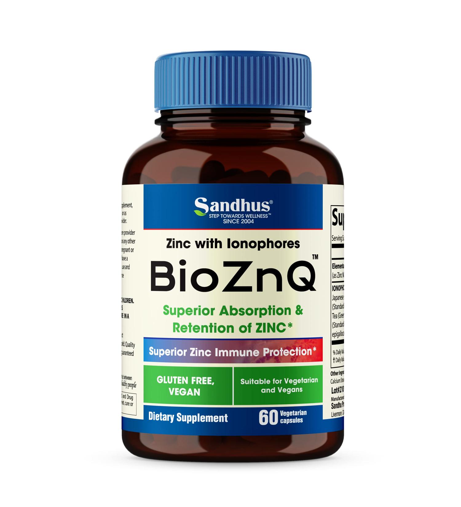 BioZnQ Zinc Quercetin 60 Capsules | Vegan-Friendly Immune Support - Buy Online on GoSupps.com