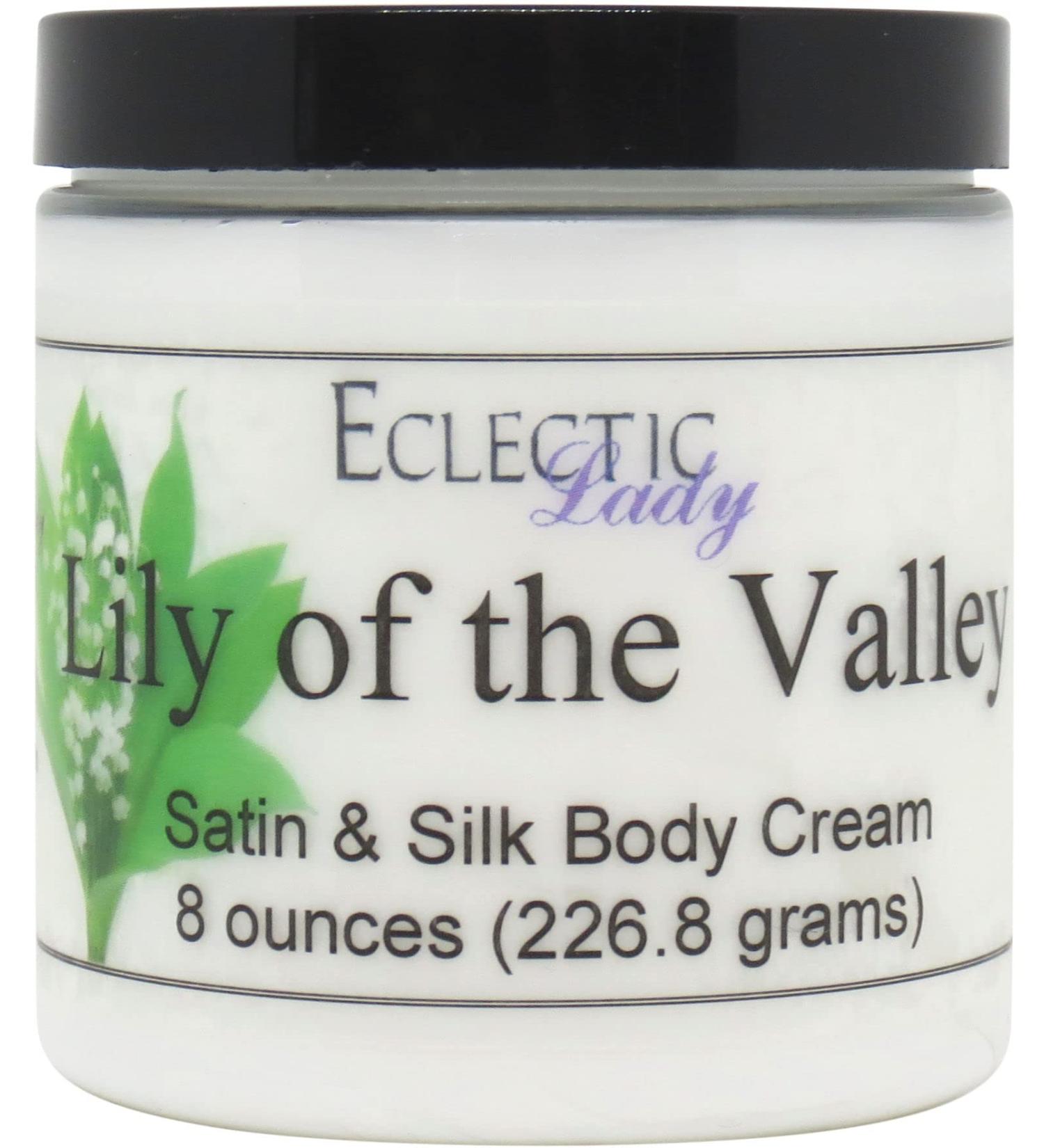 Eclectic Lady Lily Of The Valley Body Cream - 8 oz Satin & Silk Formula with Shea Butter & Aloe - Phthalate-Free Handcrafted in USA - Best Moisturizer for Women - Buy Online on GoSupps.com