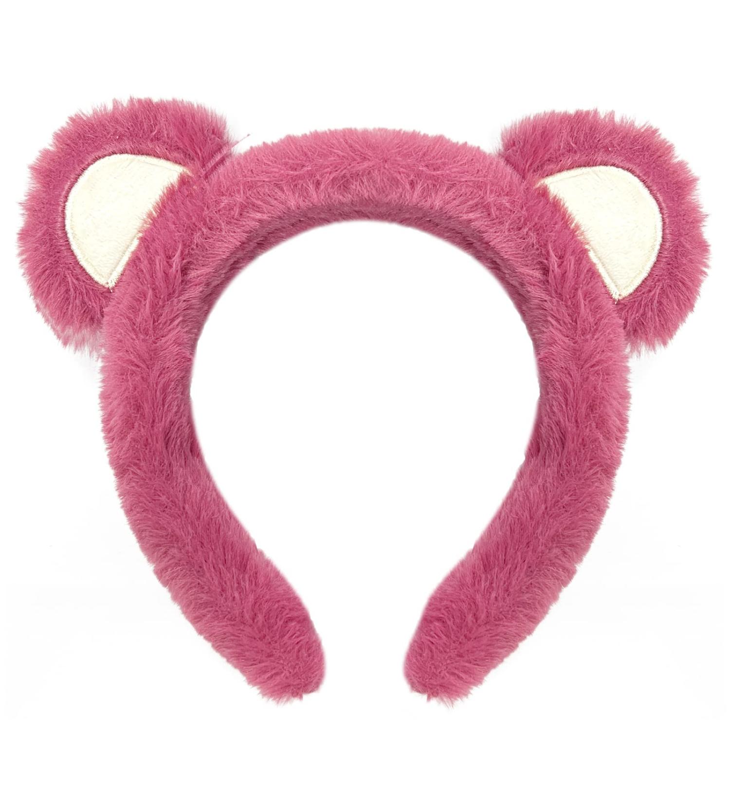 Wittocs Rose Red Bear Ears Headband for Women and Girls - Cute Fashion Plush Ear Headwear for Makeup and Face Washing - Perfect for New Year, Christmas, Valentine's Day - Buy Online on GoSupps.com