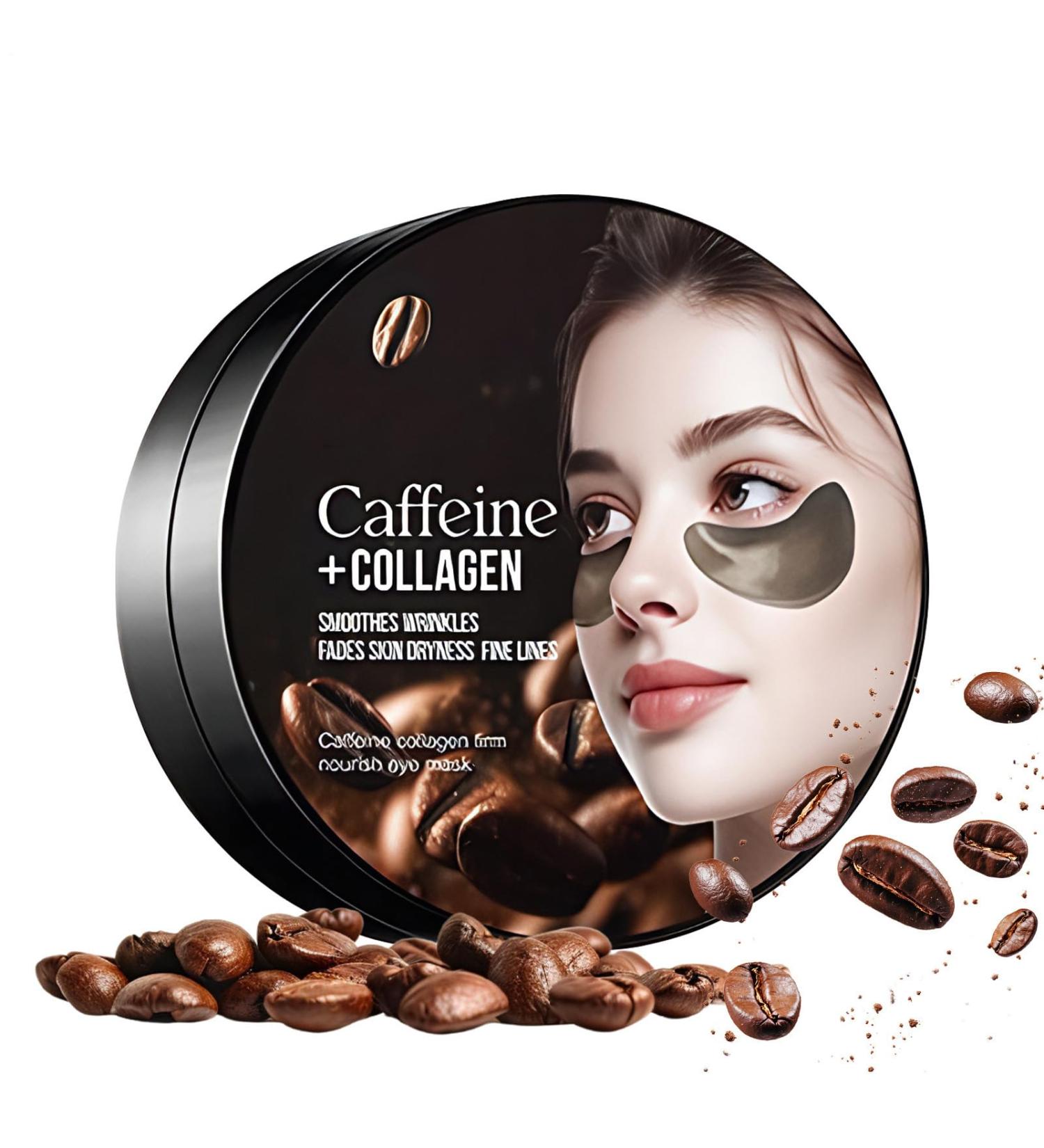 Eye Patches Caffeine Collagen Eye Masks Patches Against Dark Circles & Bags 60 Moisturizing & Firming Gel Pads Reduces Wrinkles Nourishes & Softens the Skin Skin Care For Women - Buy Online on GoSupps.com