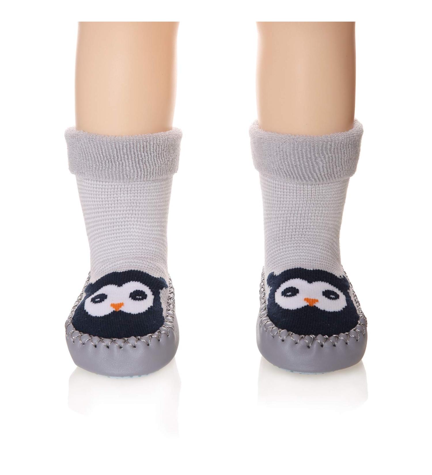 Eocom Baby Toddler Non-Skid Owl Indoor Slipper Shoes 18-24 Months - Grey - Buy Online on GoSupps.com