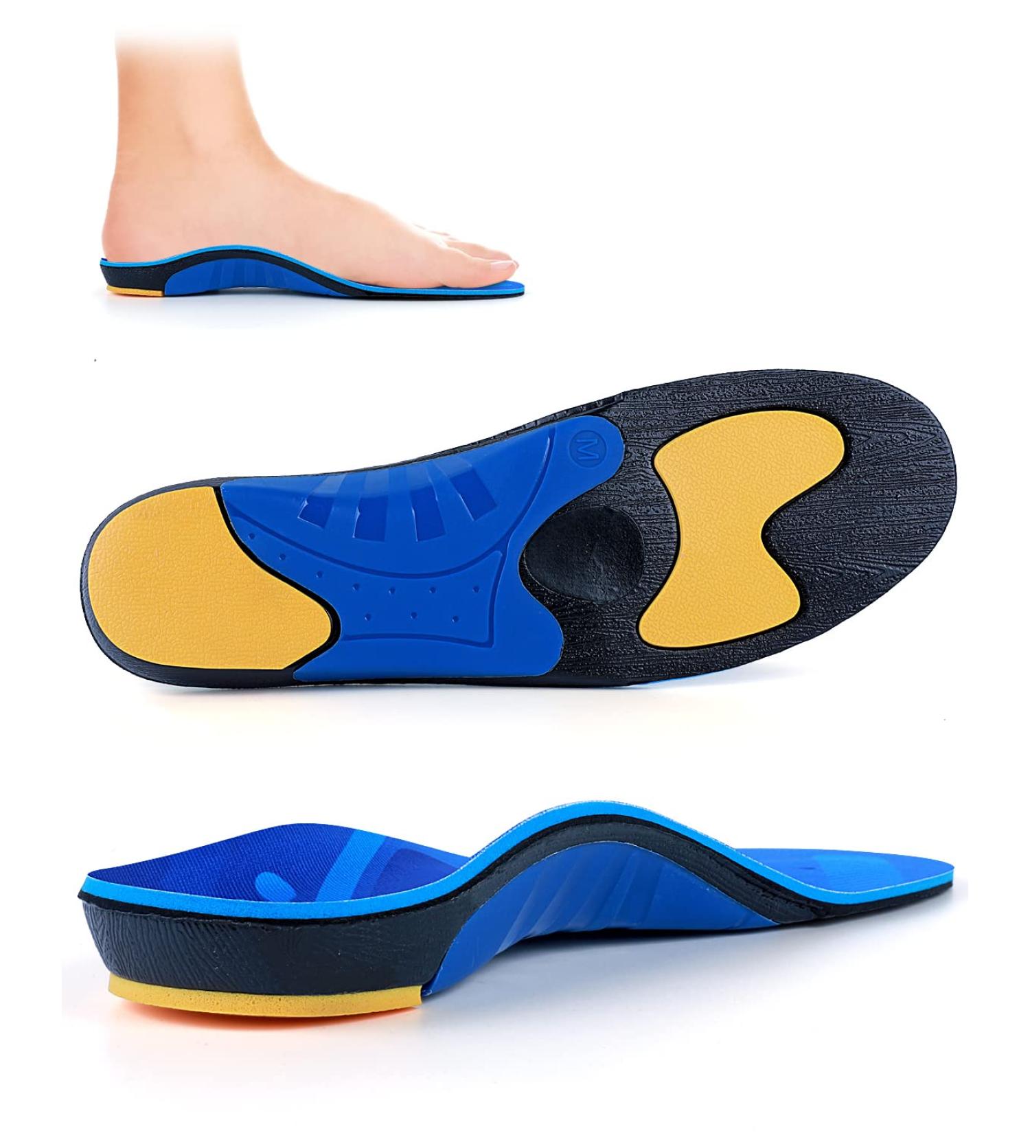 TOPSOLE Orthotic Insoles | Plantar Fasciitis & Arch Support | Relief for Flat Feet, Foot Pain, High Arches, Overpronation | Men & Women UK-7-26cm Blue - Buy Online on GoSupps.com