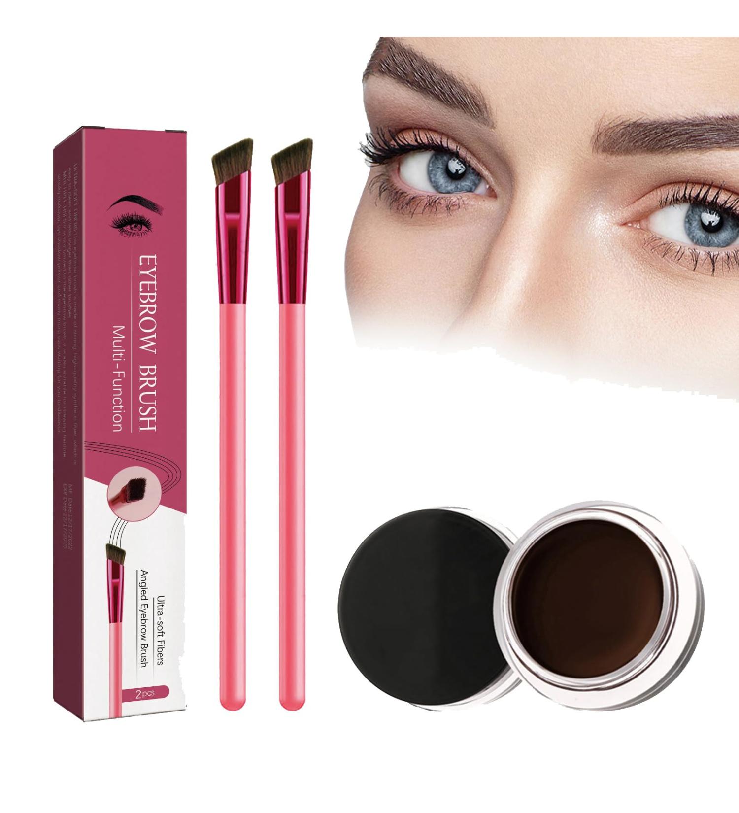Mnsuid Anjoize Eyebrow Brush 4D Laminated Brow Grooming Kit Home Eyebrow Care Kit 4D Laminated Multifunction Ultra-thin Angled Eyebrow Brush Long Lasting Waterproof (Walnut) - Buy Online on GoSupps.com