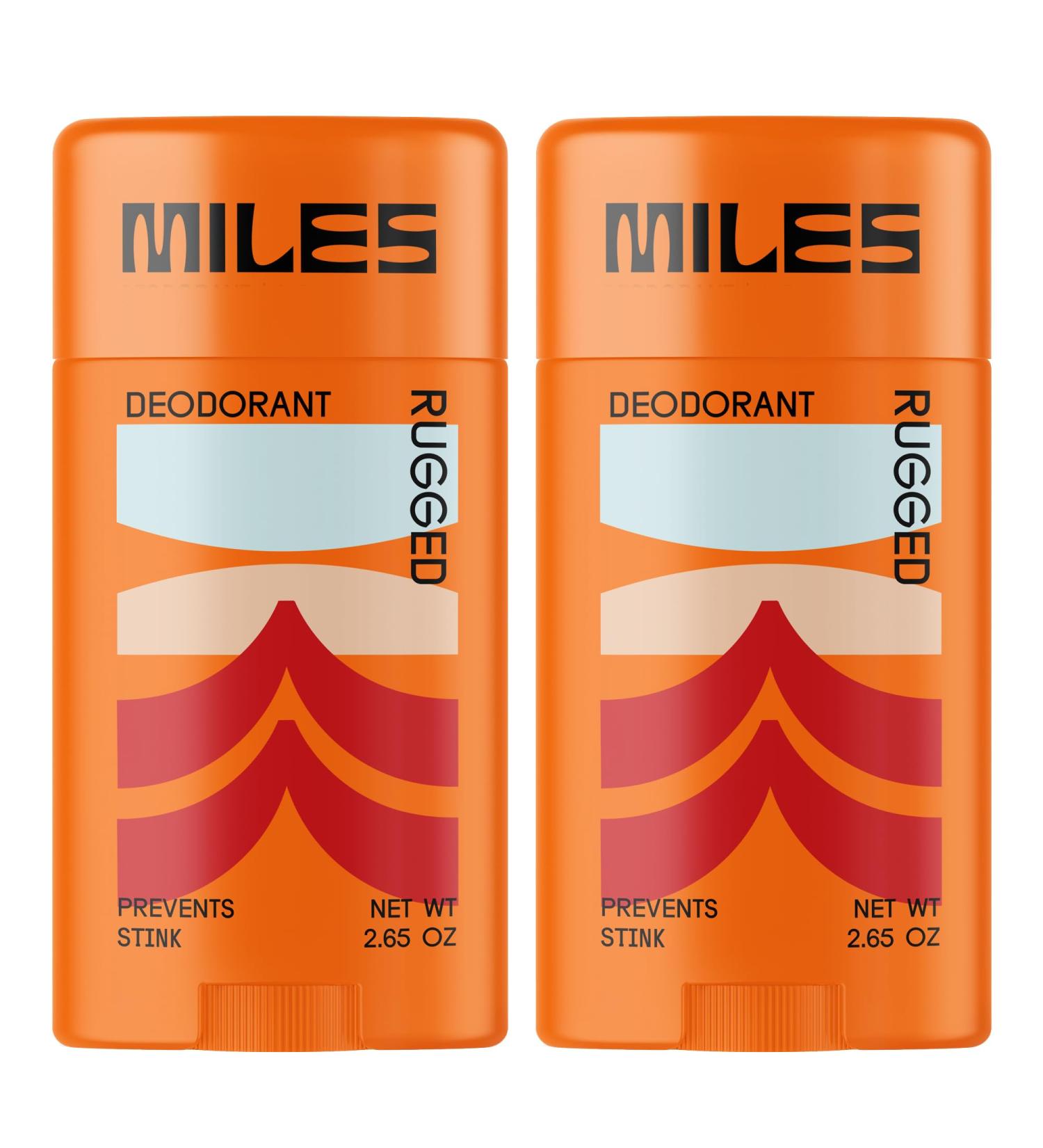 Miles Kids Deodorant for Boys and Girls - Aluminum Free Deodorant for Kids and Teens Natural Hypoallergenic Made in USA - Rugged Scent 2-Pack Rugged 2.65 Ounce (Pack of 2) - Buy Online on GoSupps.com
