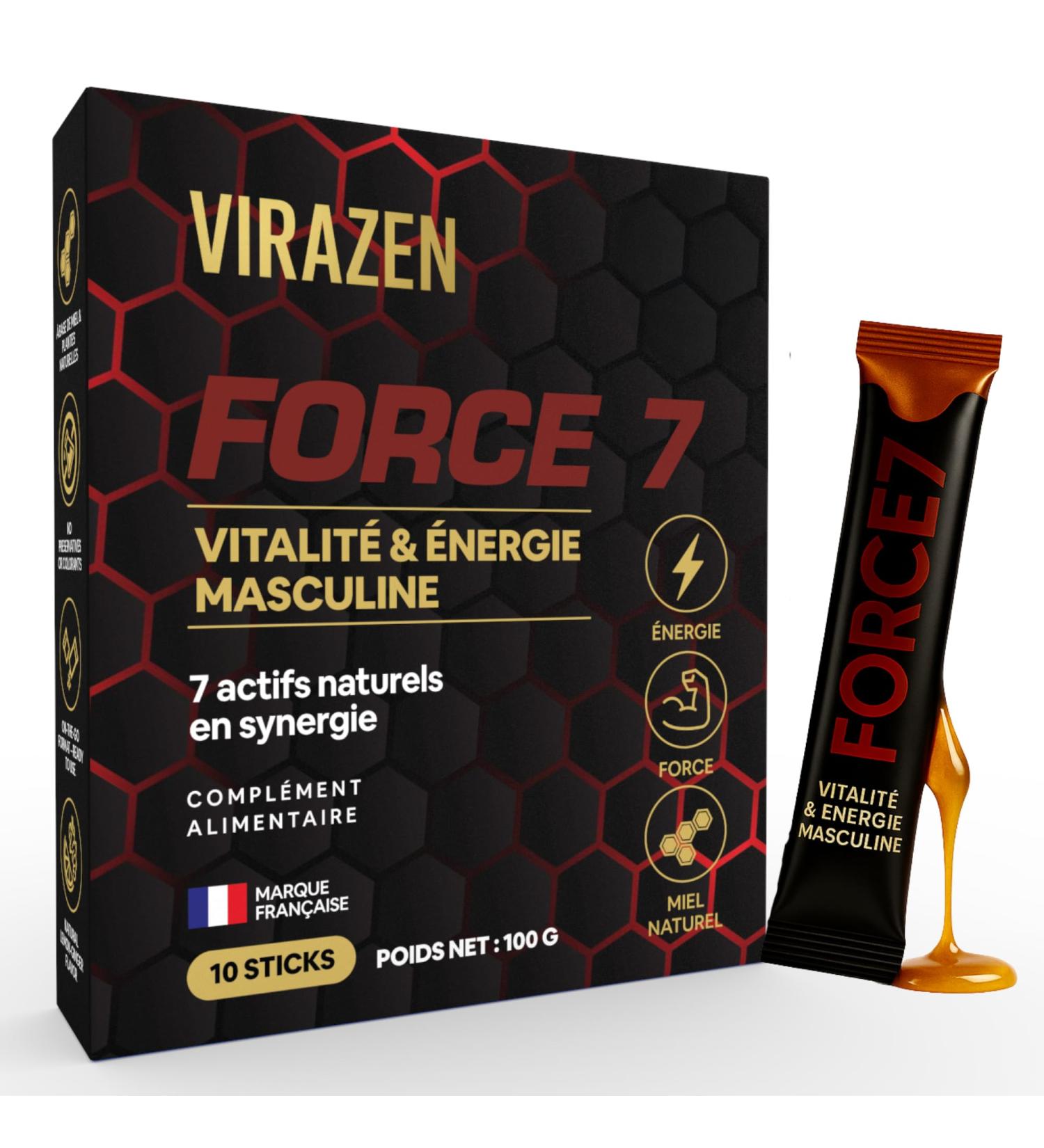 MIEL APHRODISIAQUE Homme Haute Efficacit & Performance Masculine Stick Naturel nergisant avec Maca Ginseng Tribulus Citrulline & Zinc VIRAZEN FORCE 7 10 Sticks - Buy Online on GoSupps.com