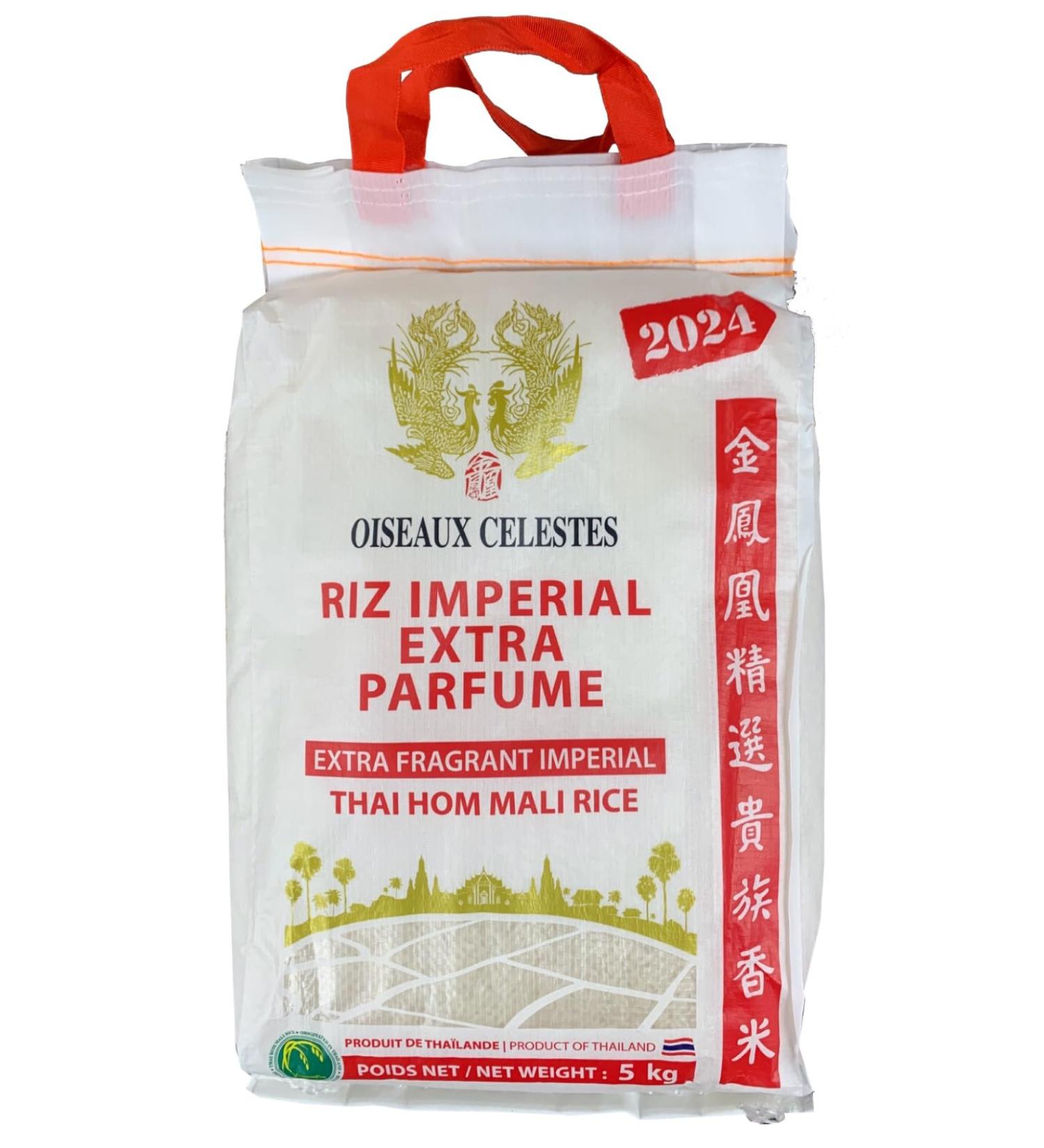 Imperial Thai Rice 2024 Extra Fragrant Premium Quality 5kg/bag - Shipping from France by Bo Time - A bag of rice