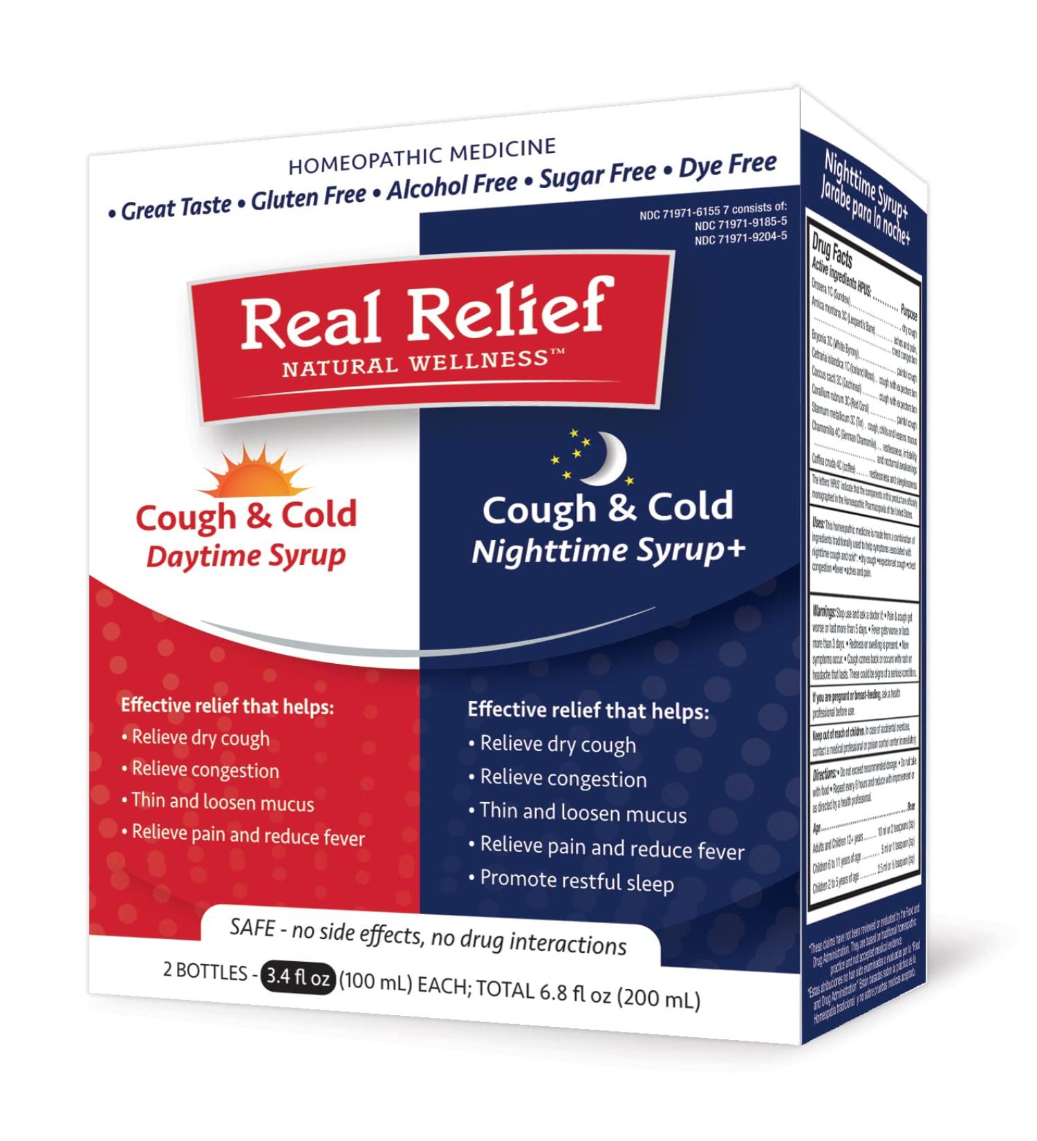 Cough & Cold Syrup Combo Set Daytime and Nighttime Formulas, Jarabe para TOS y Resfriado, Dia y Noche, 2 x 3.4 Fl Oz Combo Pack 3.4 Fl Oz (Pack of 2) - Buy Online on GoSupps.com
