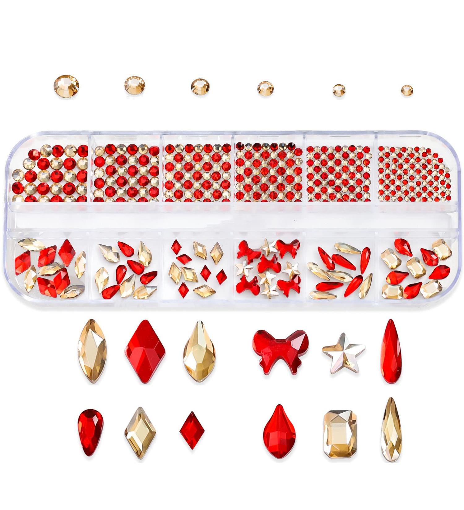 Clear Nail Rhinestones Crystal Nails Gems Stones Mixed Flat Back Rhinestones Gems for DIY Nail Art Supplies Nail Crystals Rhinestones Kit for Nail Art - Buy Online on GoSupps.com
