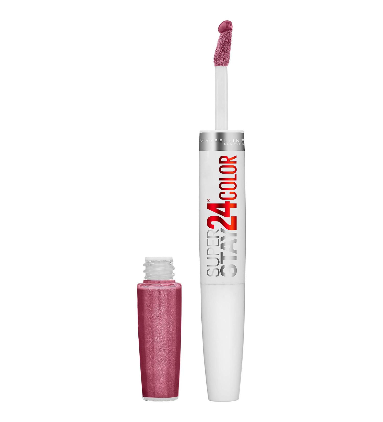 Maybelline Super Stay 24 2-Step Liquid Lipstick Makeup - Frozen Rose Mauve Pink & Steady Red - Long Lasting & Highly Pigmented - Pack of 1 - Buy Online on GoSupps.com
