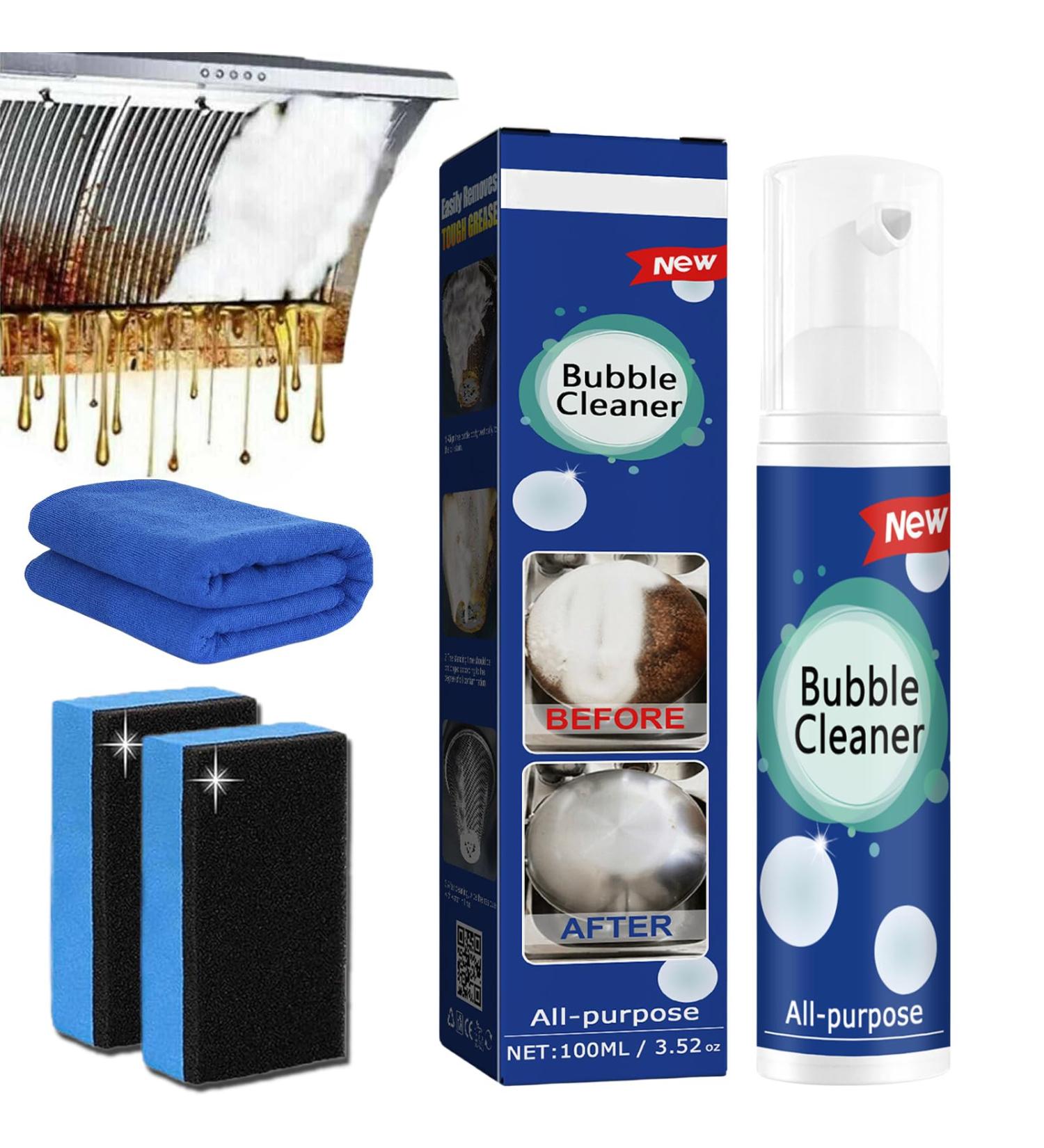 WOSLXM Bubble Cleaner Foam Spray All Purpose Rinse Cleaning Foam Bubble Cleaner Foam Heavy Oil Stain Cleaner Grease And Dirt Remover Foam Spray All Purpose Bubble Cleaner Foam Spray (100ML-1P) - Buy Online on GoSupps.com
