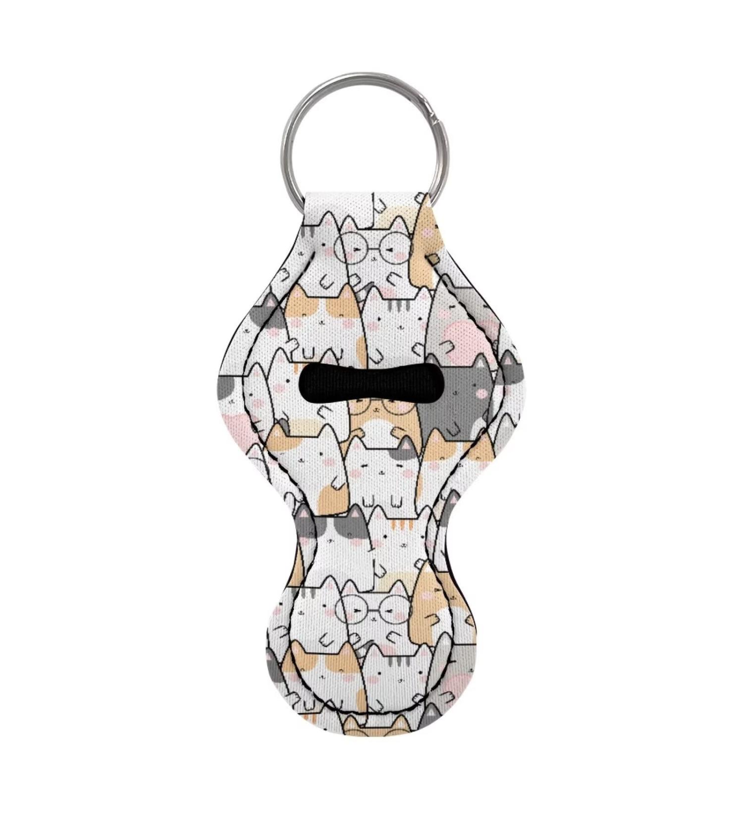 Baxinh Neoprene Cat Chapstick Holder Keychain - Lip Balm Sleeve for Women - Buy Online on GoSupps.com