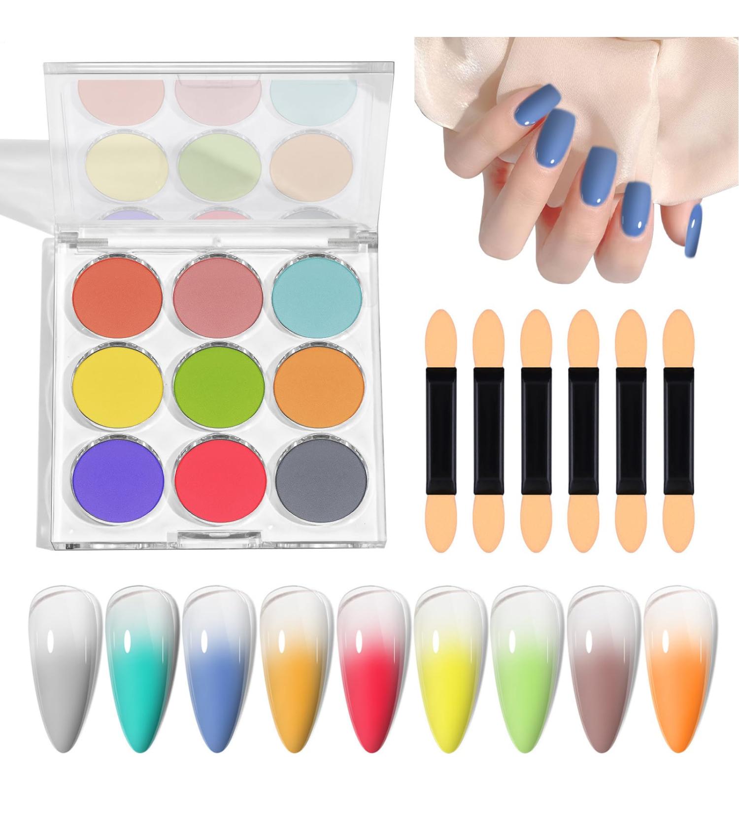 Poudre pigment e pour ongles Finition miroir arc-en- Ensemble de poudres | Brillant Art d grad arc-en- pour d coration d'ongles DIY pour P ques Halloween No l CF01 - Buy Online on GoSupps.com