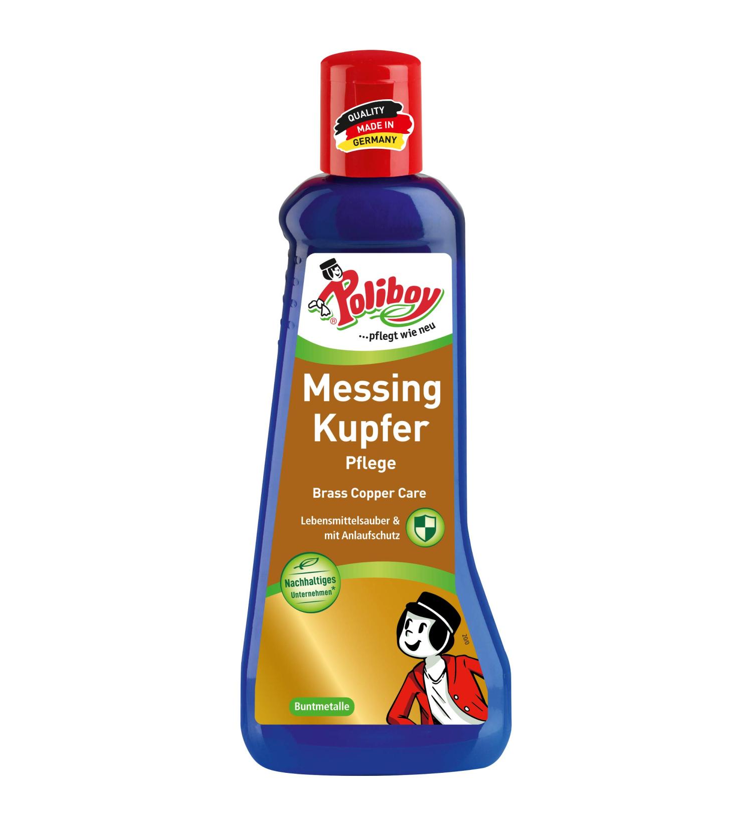Poliboy Brass & Copper Care 200ml - Premium Cleaning & Shine for Fittings Vases Sculptures | Long-Lasting Protection | Made in Germany - Buy Online on GoSupps.com