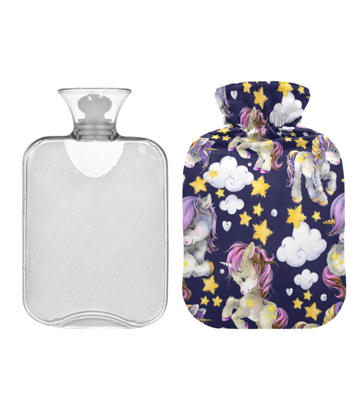 Buy 2L Unicorn & Star Hot Water Bottle - Pain Relief Hand & Feet Warmer for Winter | Fast International Shipping - Buy Online on GoSupps.com