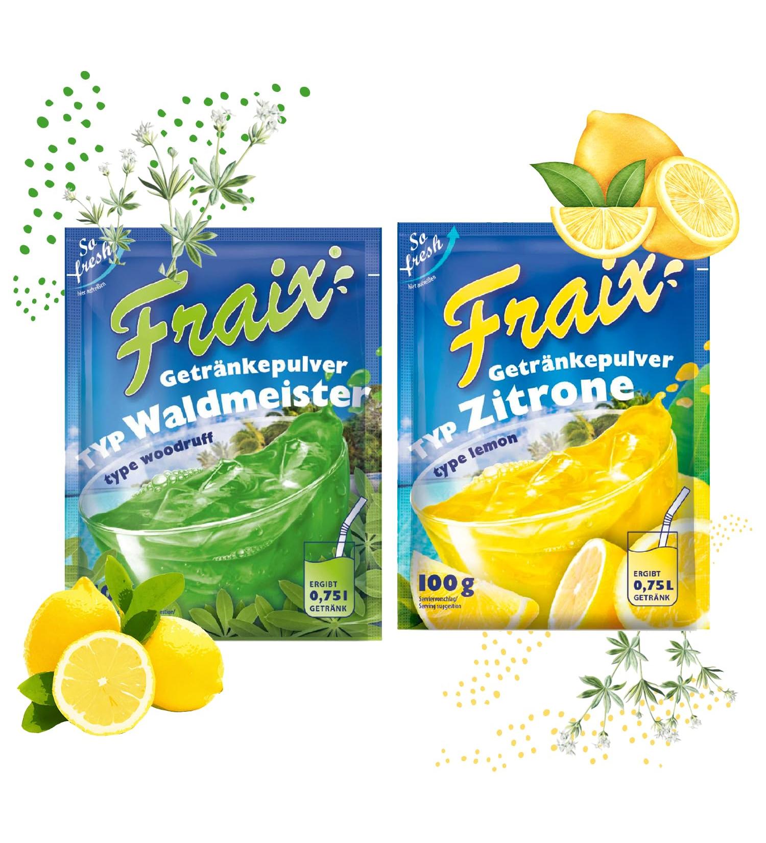 Fraix FRAIX Waldmeister Powdered Drink + Lemon (50 combinations) (25 x 100g each) fruity and refreshing With vitamin C