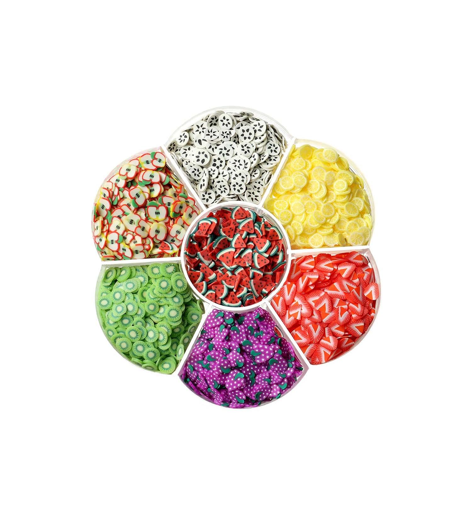 Colorful Mini Fruit Clay Slices - DIY Nail Art Accessories & Decorations - Buy Online on GoSupps.com