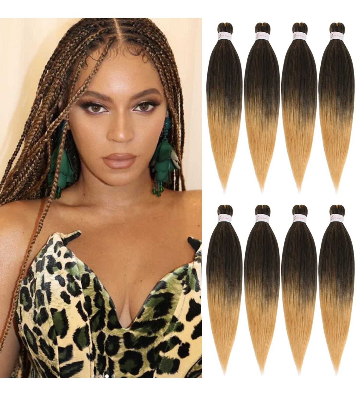 Leeven Ombre Brown Pre Stretched Braiding Hair Extension for Box Braids Hot Water Setting EZ Braids Hair Extension for Woman 8 Packs Pre Stretched Braids EZ Braiding Hair /20 Inch T27# 20 Inch (Pack of 8) T27 - Buy Online on GoSupps.com