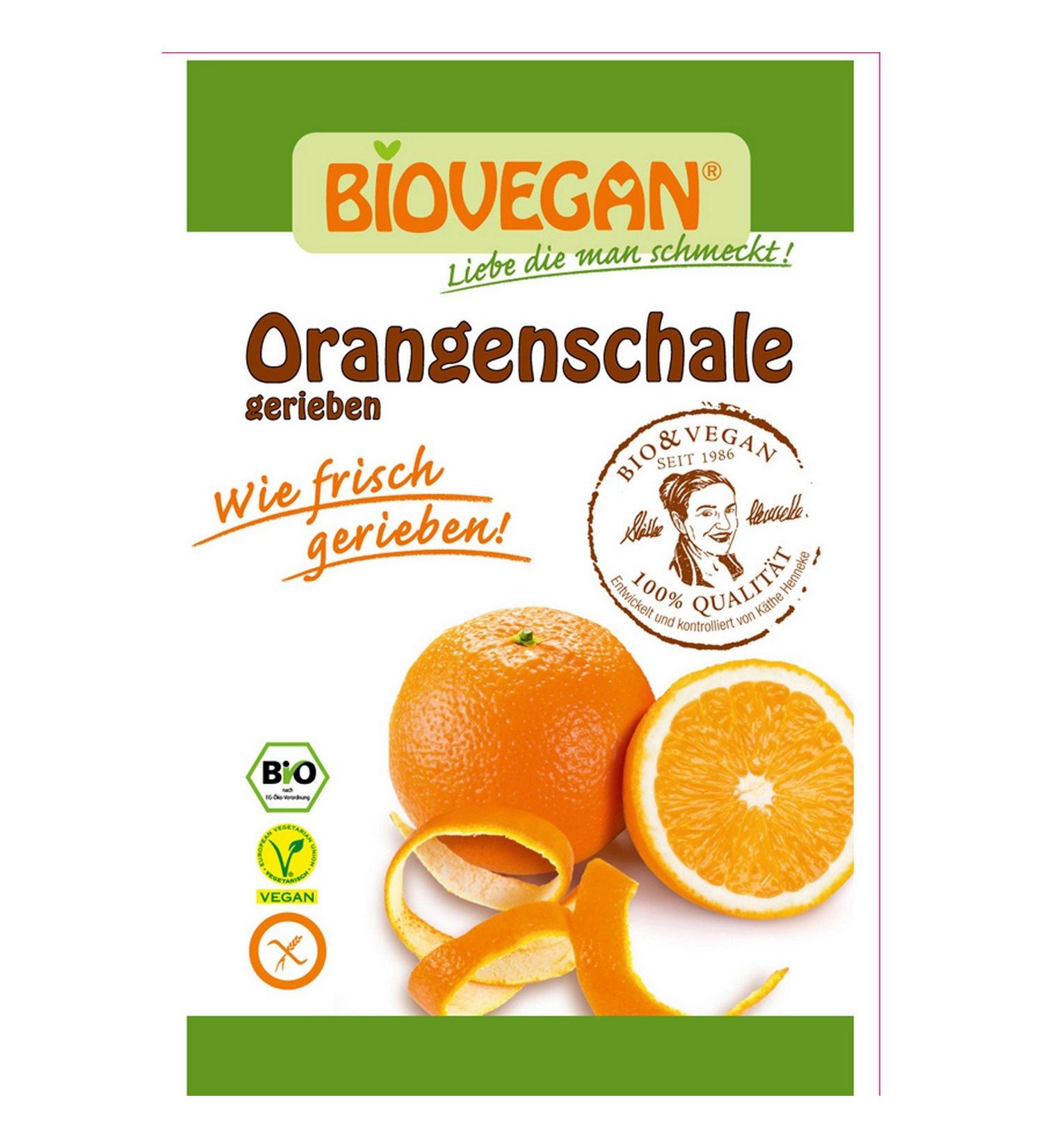 Biovegan Organic Gluten-Free Dried Orange Peel Powder 9g - Organic Vegan