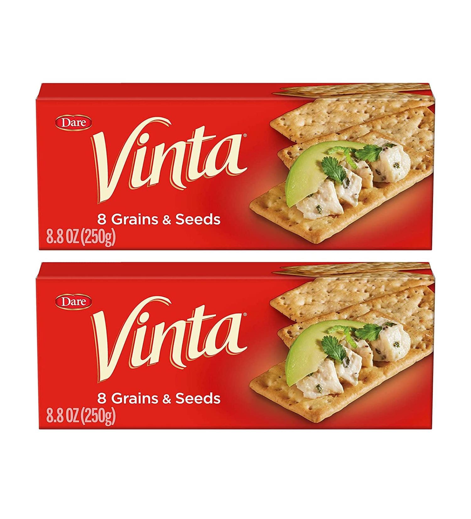 Vinta Crackers 8 Grain & Seed Original 250g/8.8oz 2-Pack - Delicious Bold Taste - Imported from Canada - Buy Online on GoSupps.com