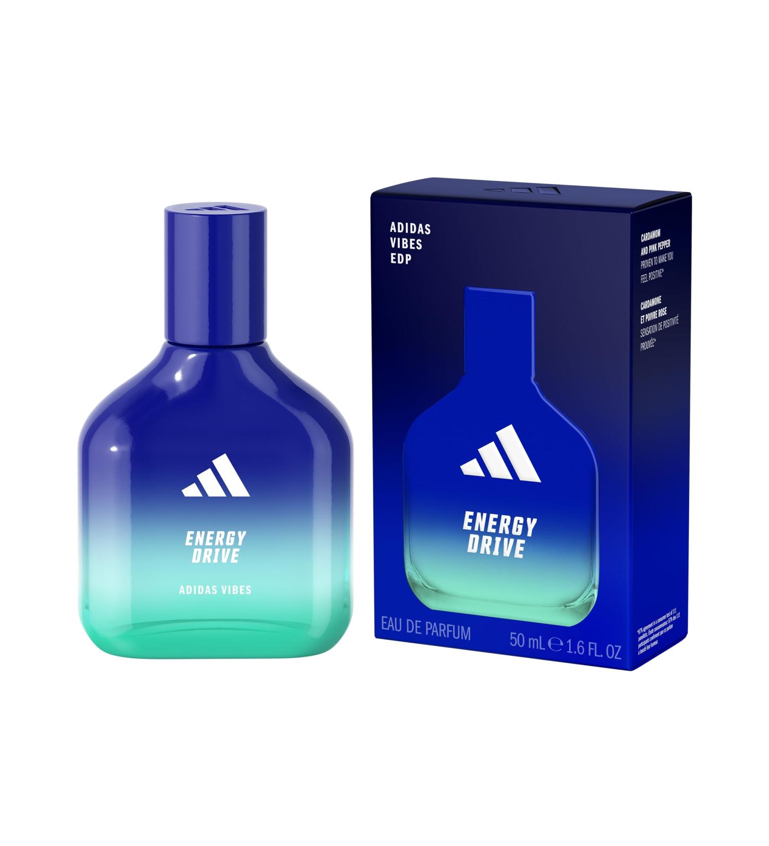 adidas Vibes Energy Drive Eau de Parfum 1.6 fl oz (Pack of 1) Notes of Fougere Lavender and Vanilla Unisex Fragrance Long Lasting Sporty Fragrance Travel Size Aromatic Fougere 1.6 Fl Oz (Pack of 1) - Buy Online on GoSupps.com