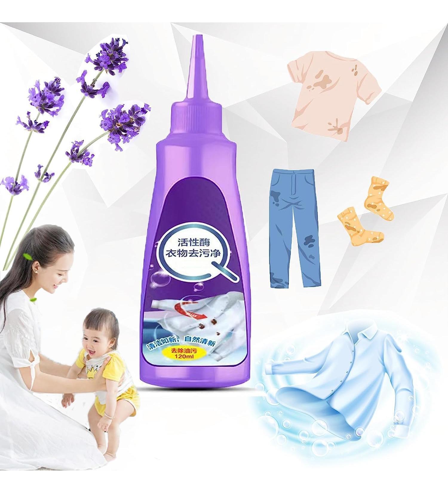 Laundry Stain Quik Sure Active Enzyme Laundry Stain Remover 2024 New Laundry Stain Quik Sure Enzyme Stain Remover Enzyme laundry stain remover (2 pcs* 120ml)