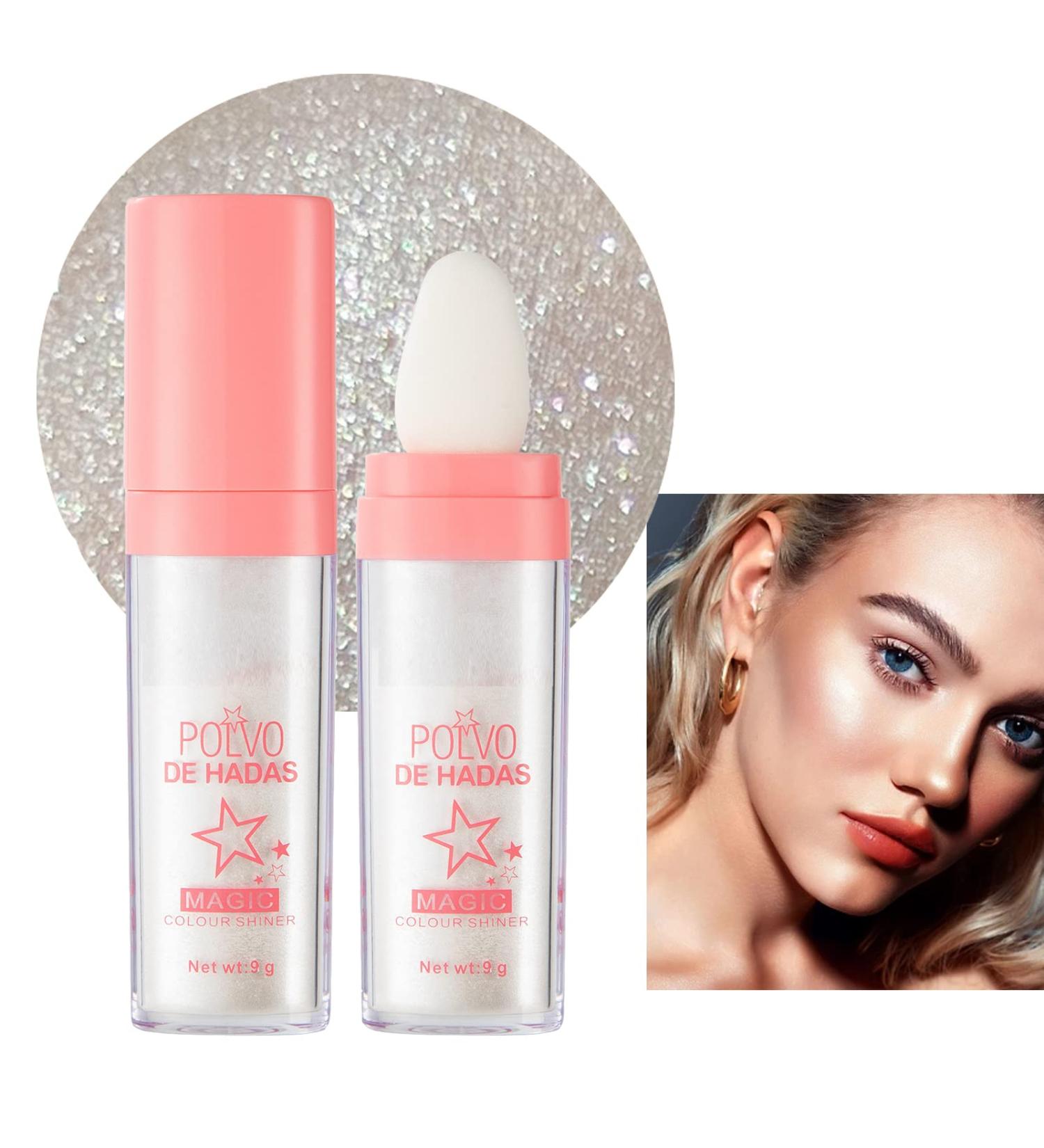 Highlighter Powder Stick for Face & Body - Fairy Patting Powder in White Moonbeam - Buy Online on GoSupps.com