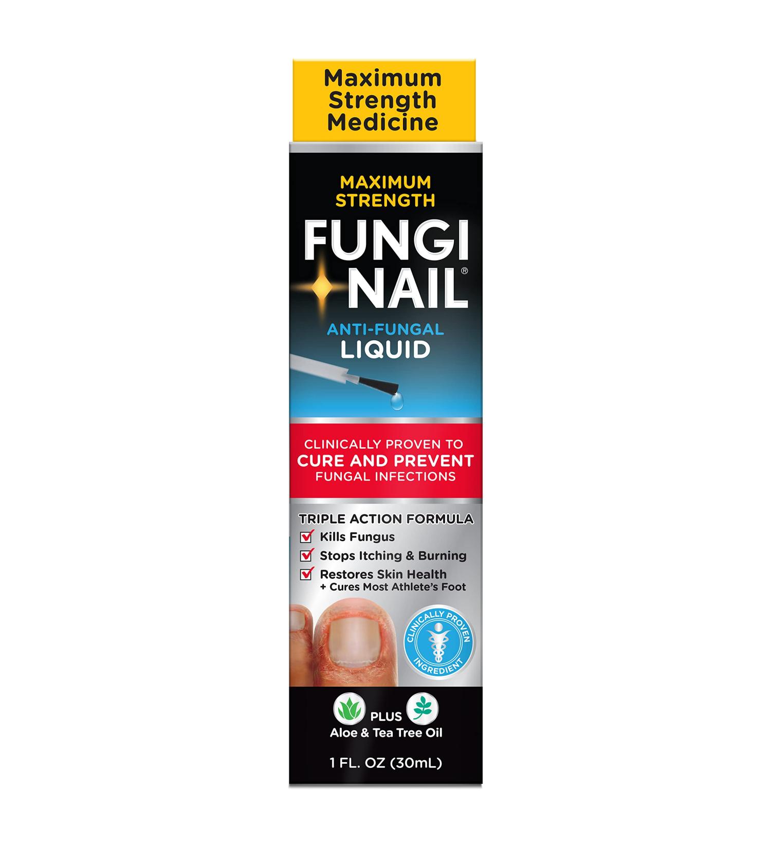 Fungi-Nail Anti-Fungal Liquid Solution - Clinically Proven to Cure Nail & Athlete's Foot Fungus with Tolnaftate - Buy Online on GoSupps.com