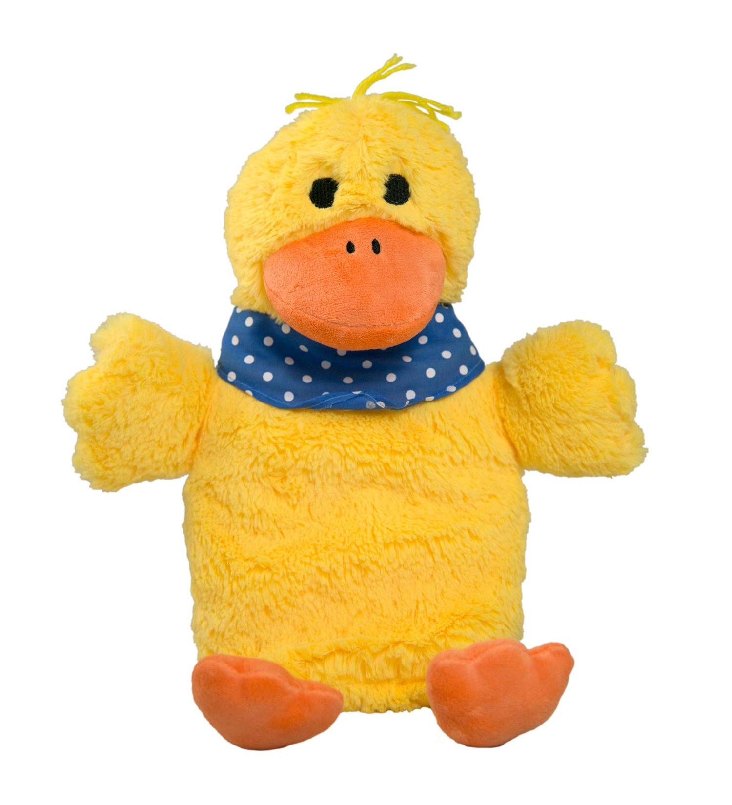 Hugo Frosch Eco-Hot Water Bottle for Kids 0.8L - Plush Duck Gagi Cover in Yellow | International Shipping - Buy Online on GoSupps.com