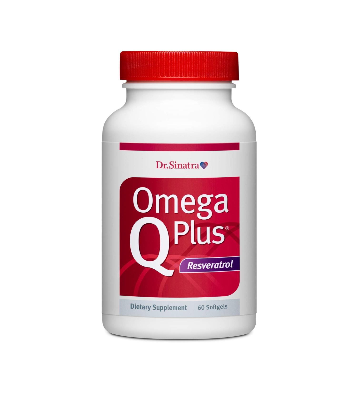 Dr. Sinatra Omega Q Plus Resveratrol - Omega-3 Supplement with CoQ10 and Resveratrol - Promotes Comprehensive Heart and Whole Body Health to Help You Age Well (60 softgels) 60 Count (Pack of 1) - Buy Online on GoSupps.com
