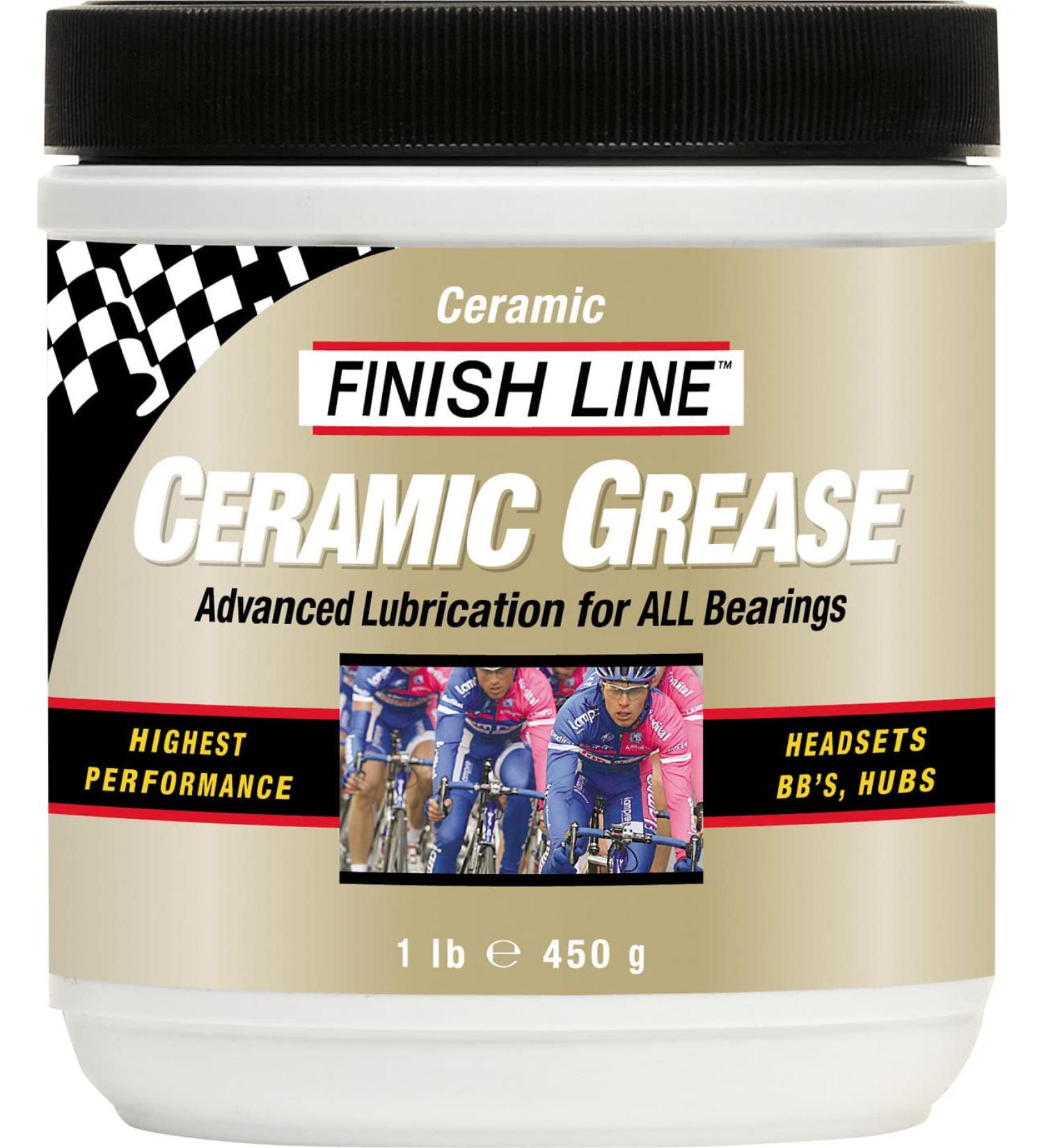 Finish Line Ceramic Grease 1lb Tub - High Performance Bicycle Lubricant - Buy Online on GoSupps.com