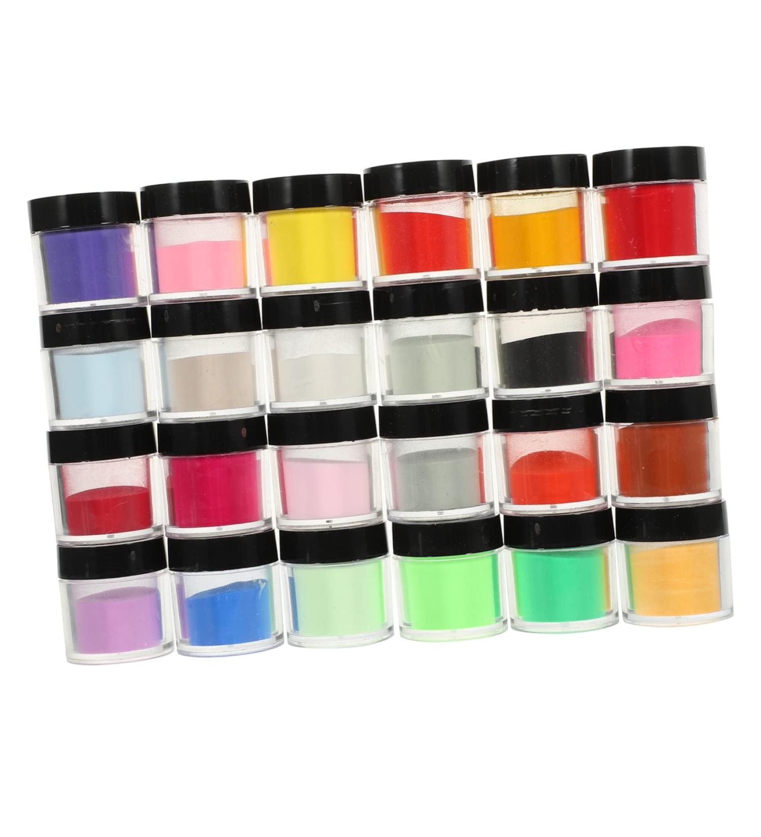 PLAFOPE 24 Boxes Nail Crystal Powder Neon Acrylic Nail Pigment Powder Carving Powder Yn Nail Products Pp - Buy Online on GoSupps.com