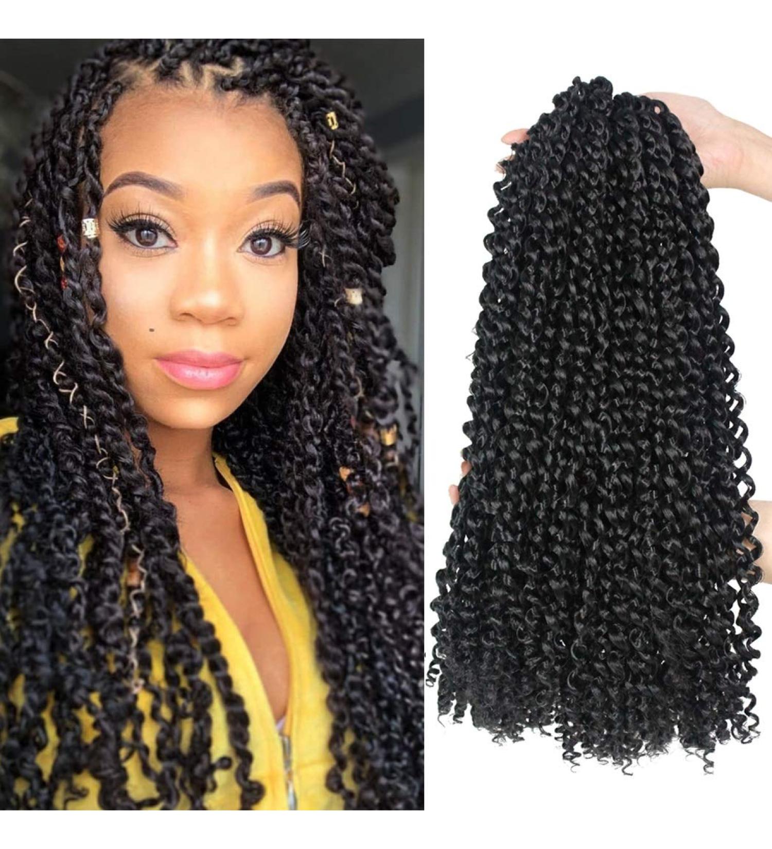 7 Packs 18 Inch Water Wave Synthetic Braids for Passion Twist | Goddess Locs & Bohemian Locs Hair Extensions | 22 Strands/Pack 1B - Buy Online on GoSupps.com