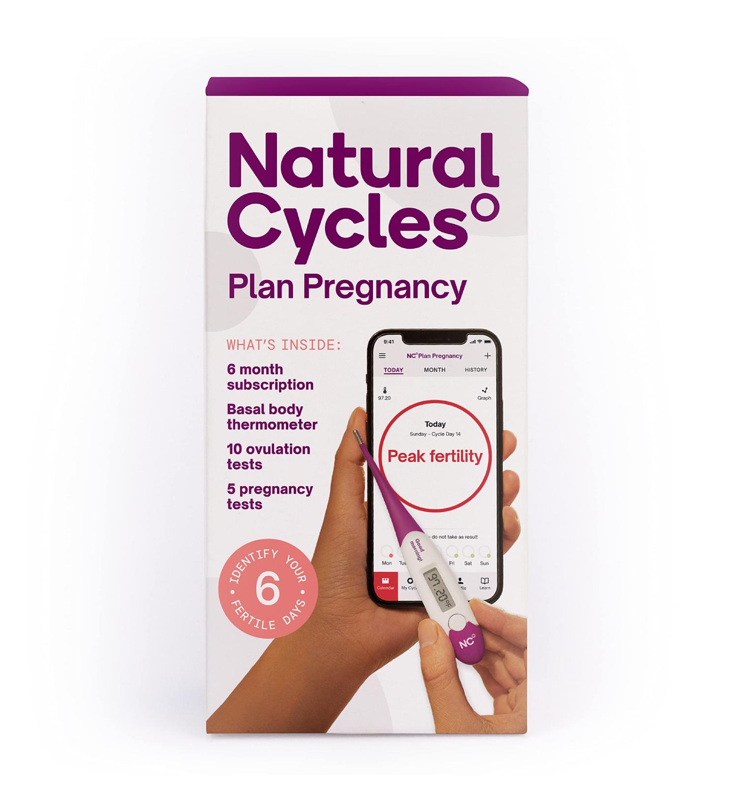 Natural Cycles Plan a Pregnancy Kit - 6 Month Subscription with Basal Thermometer | Ovulation + Pregnancy Tests | BBT Fertility Tracker (iOS & Android Compatible) - Buy Online on GoSupps.com