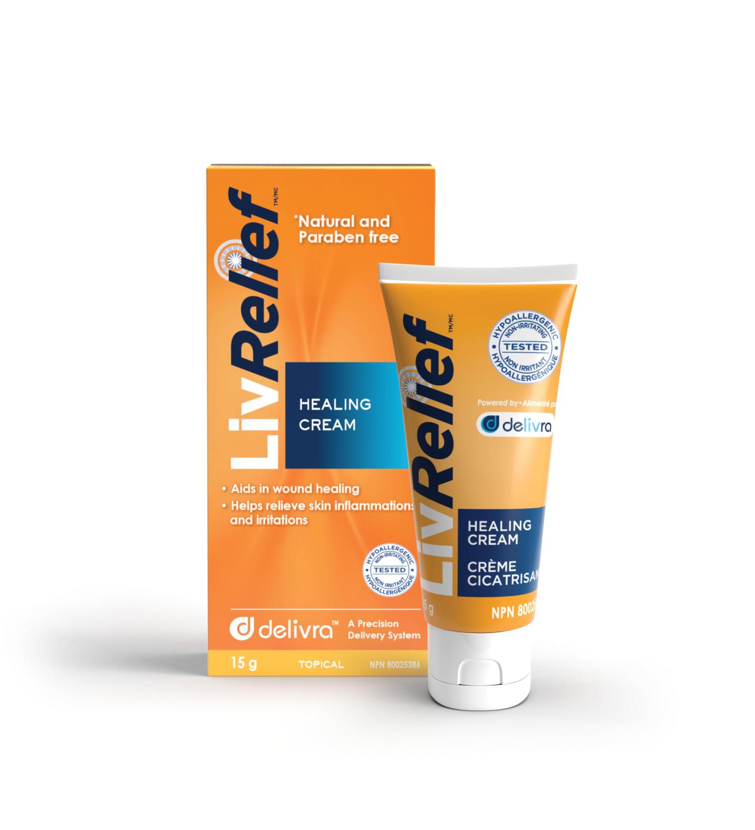 LivRelief First Aid Wound Cream for Cuts Burns Sores and Bug-Bites - Fast Healing Multi-Purpose Therapy Natural & Paraben-Free - 15g - Buy Online on GoSupps.com